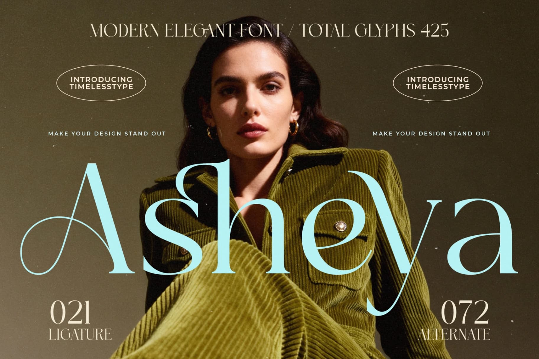 Preview of Asheya - Modern Elegant Font font