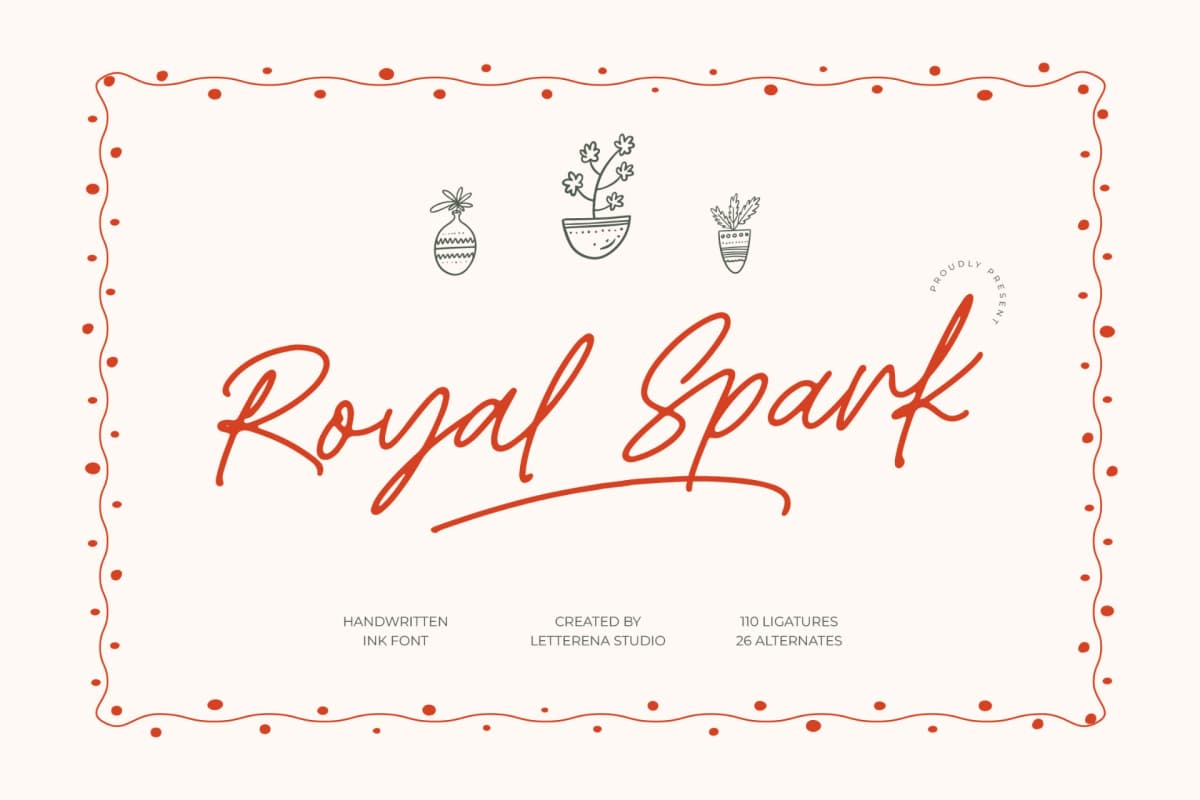 Preview of Royal Spark - Handwritten Ink Font font