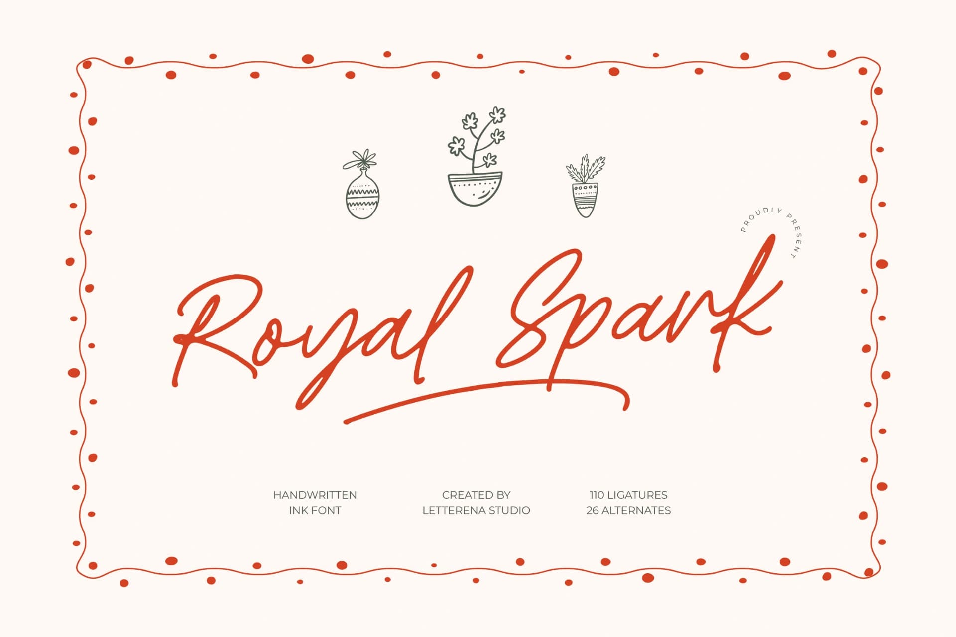 Preview of Royal Spark - Handwritten Ink Font font