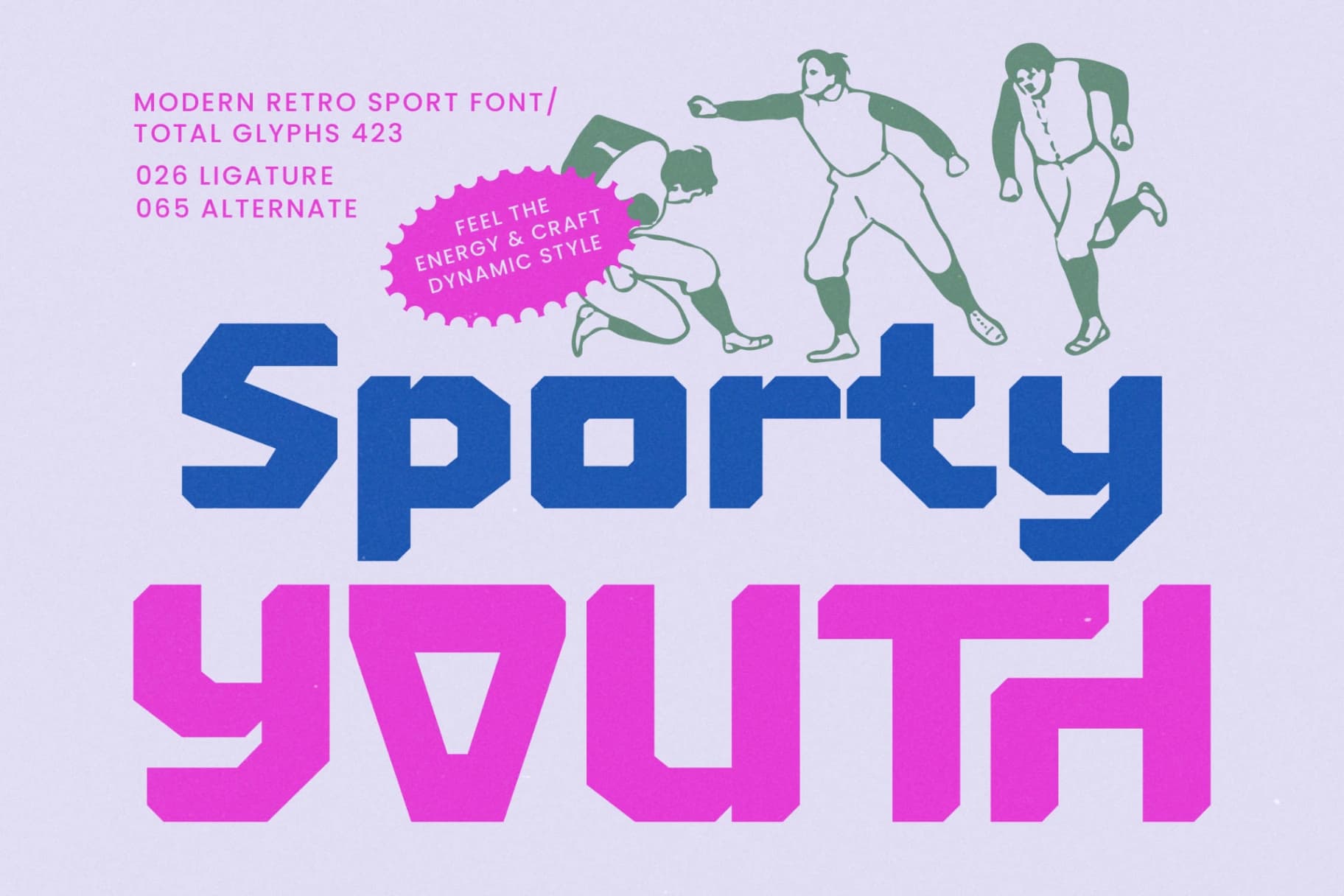 Preview of Sporty Youth - Modern Retro Sport Font font