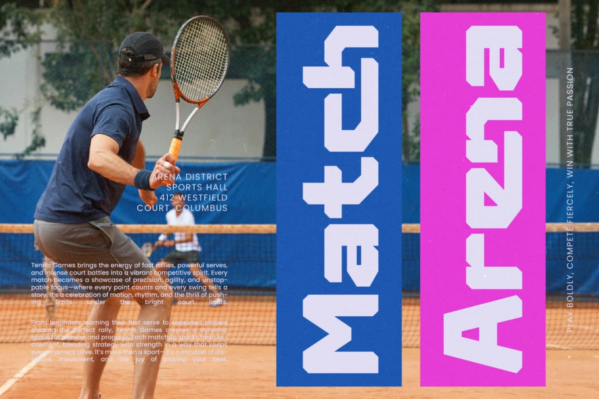 Sporty Youth - Modern Retro Sport Font font preview 3