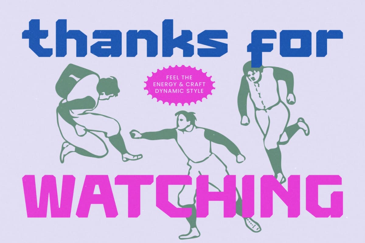 Sporty Youth - Modern Retro Sport Font font preview 20