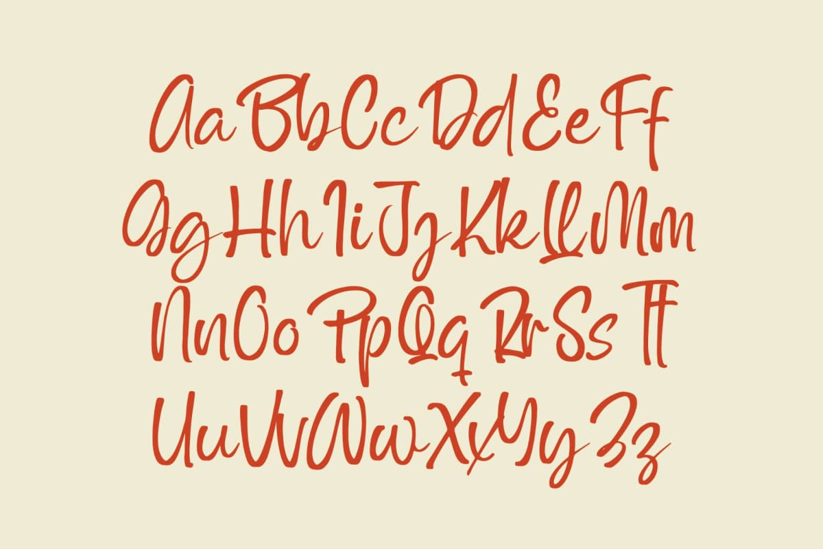 Preview 13 for Outline Delighta – Aesthetic Handwritten Font