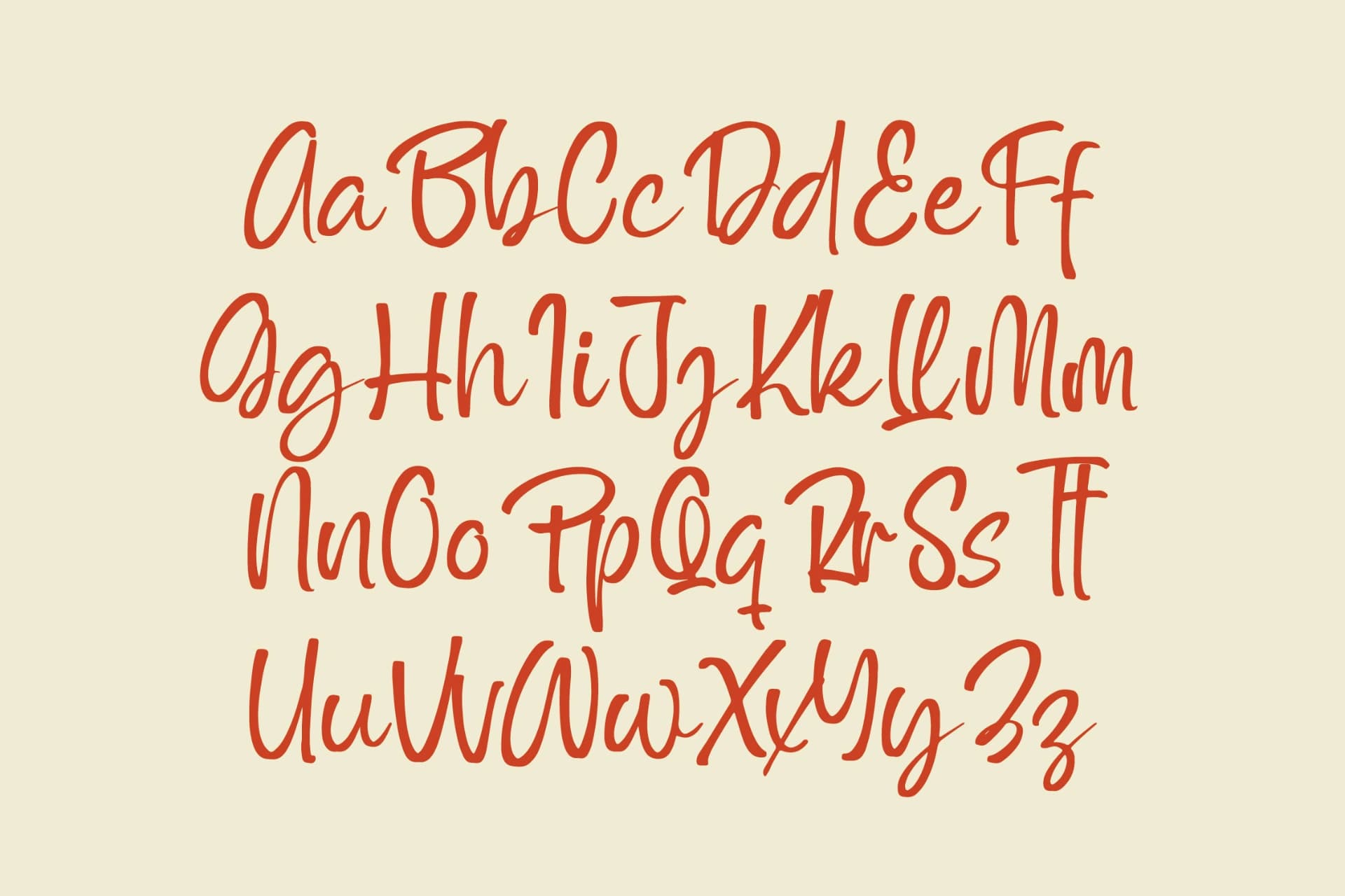 Preview 13 for Outline Delighta – Aesthetic Handwritten Font