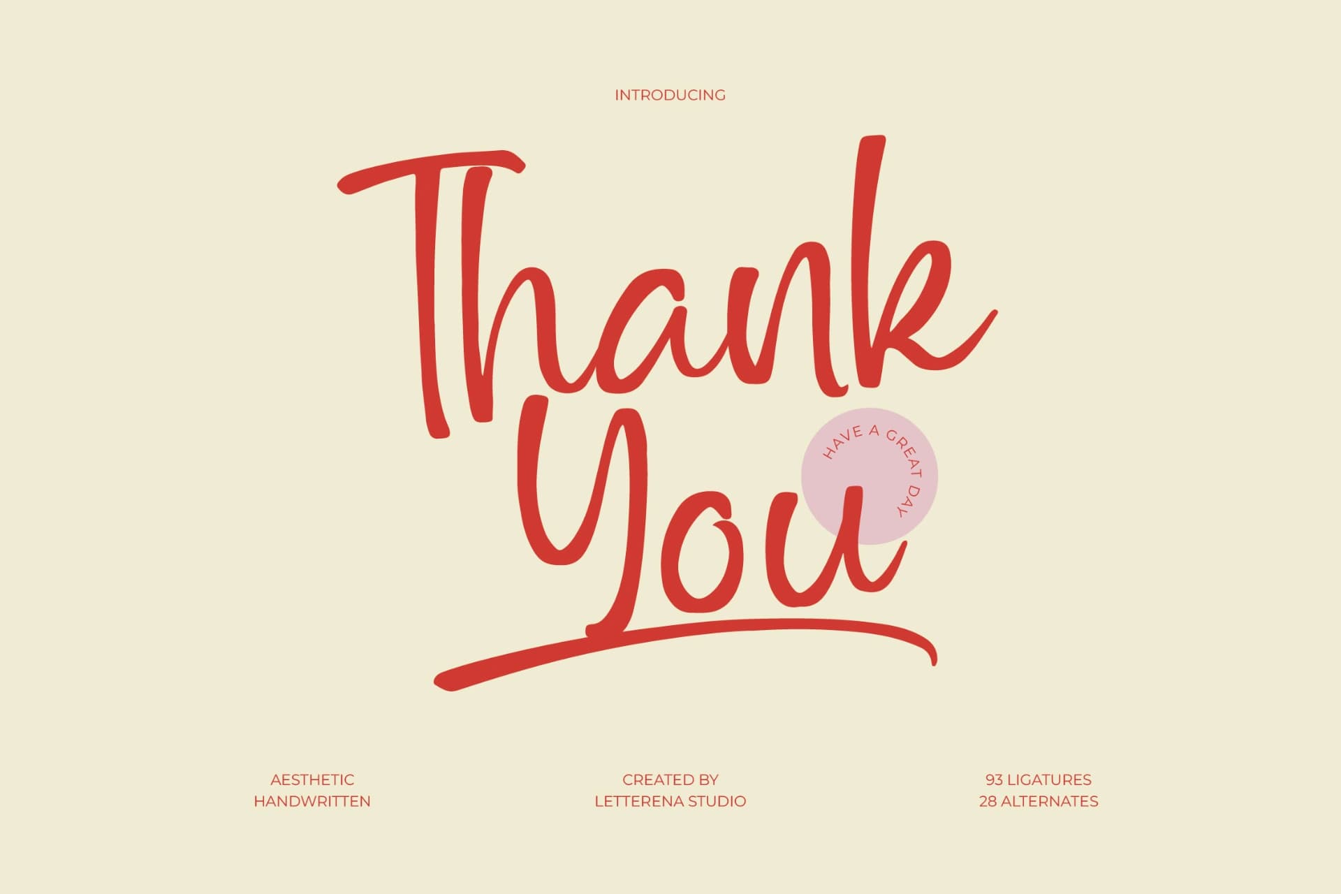Preview 20 for Outline Delighta – Aesthetic Handwritten Font