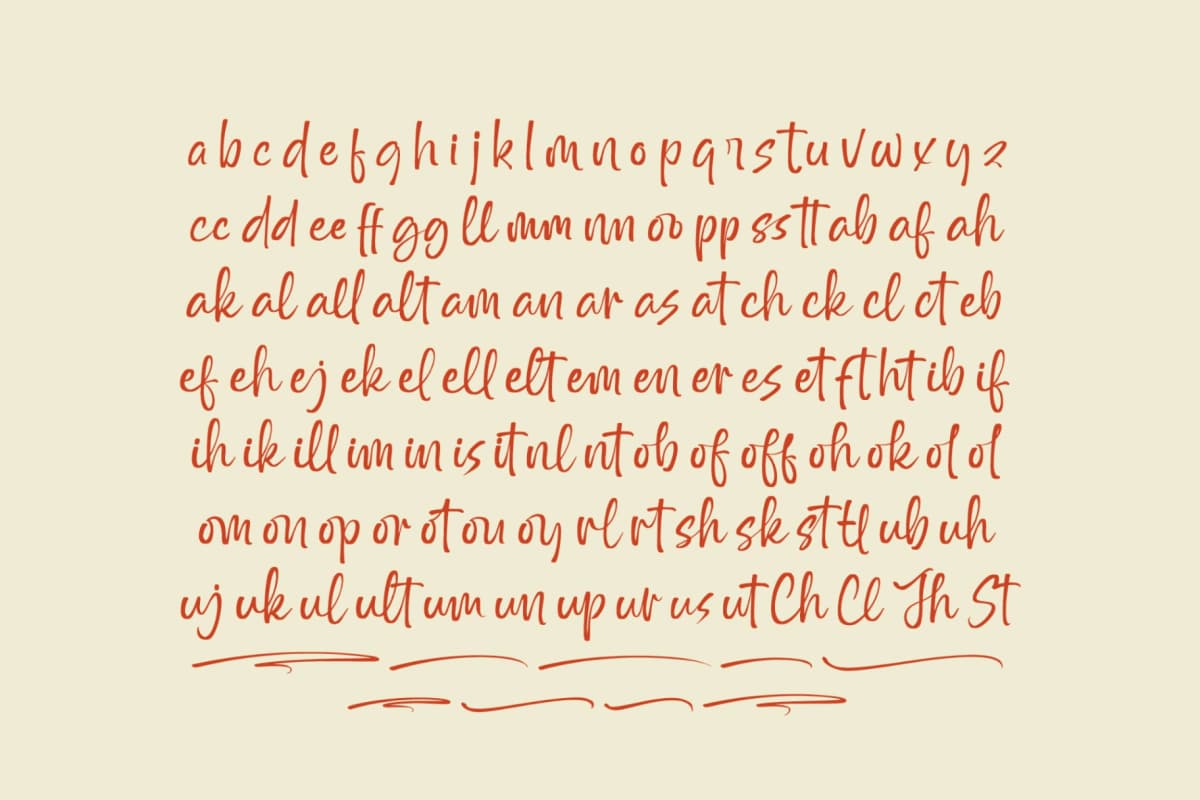 Outline Delighta – Aesthetic Handwritten Font font preview 17