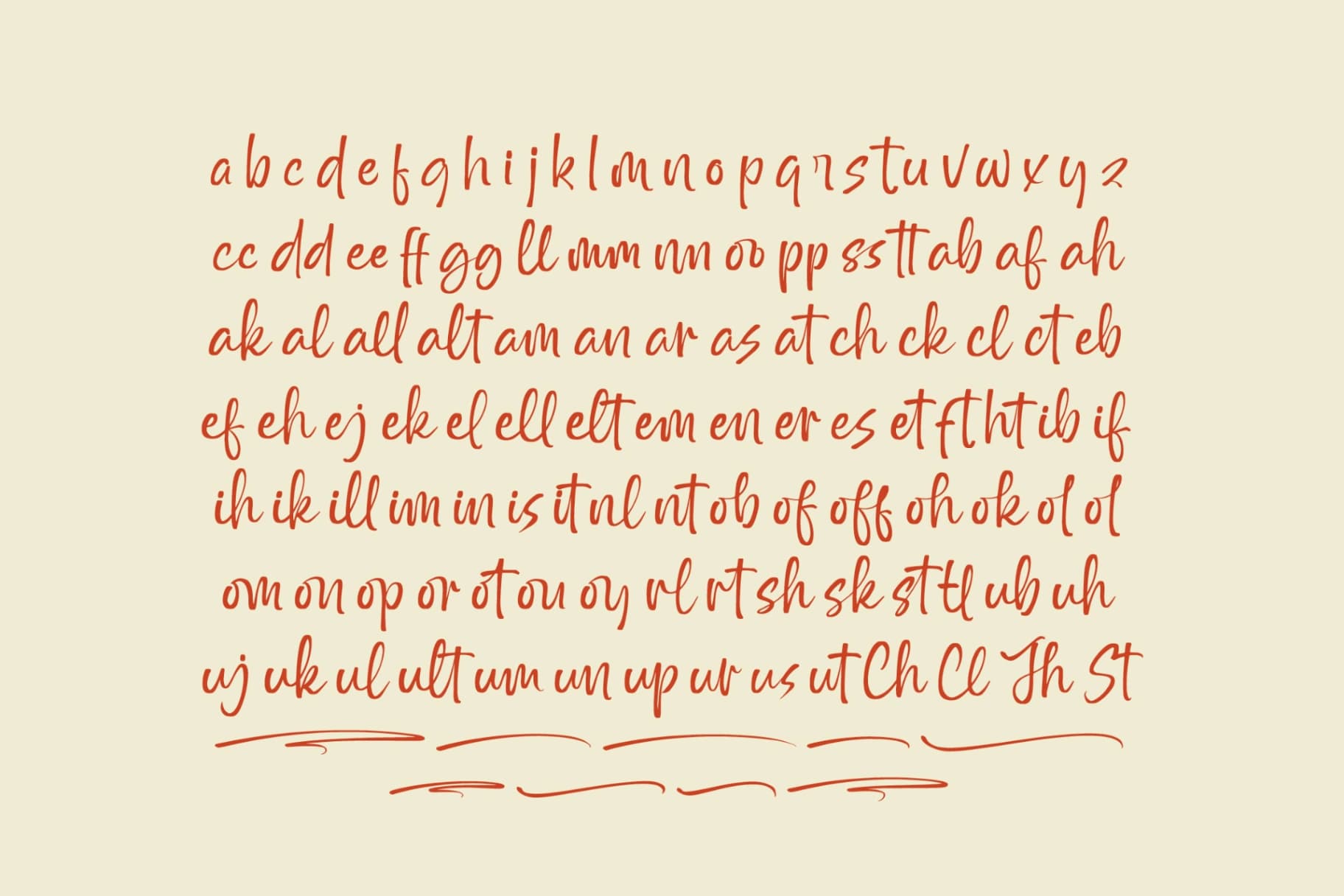 Preview 17 for Outline Delighta – Aesthetic Handwritten Font