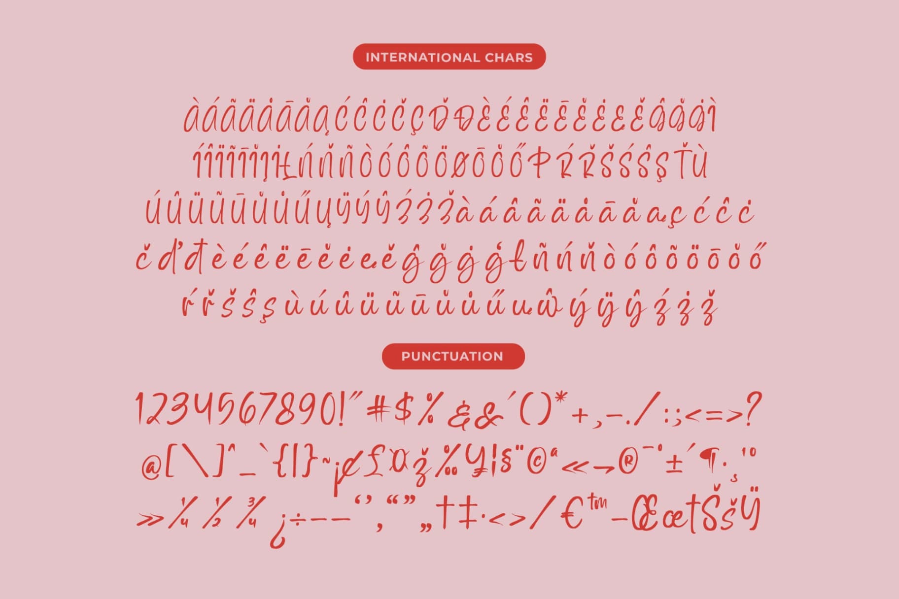 Preview 18 for Outline Delighta – Aesthetic Handwritten Font