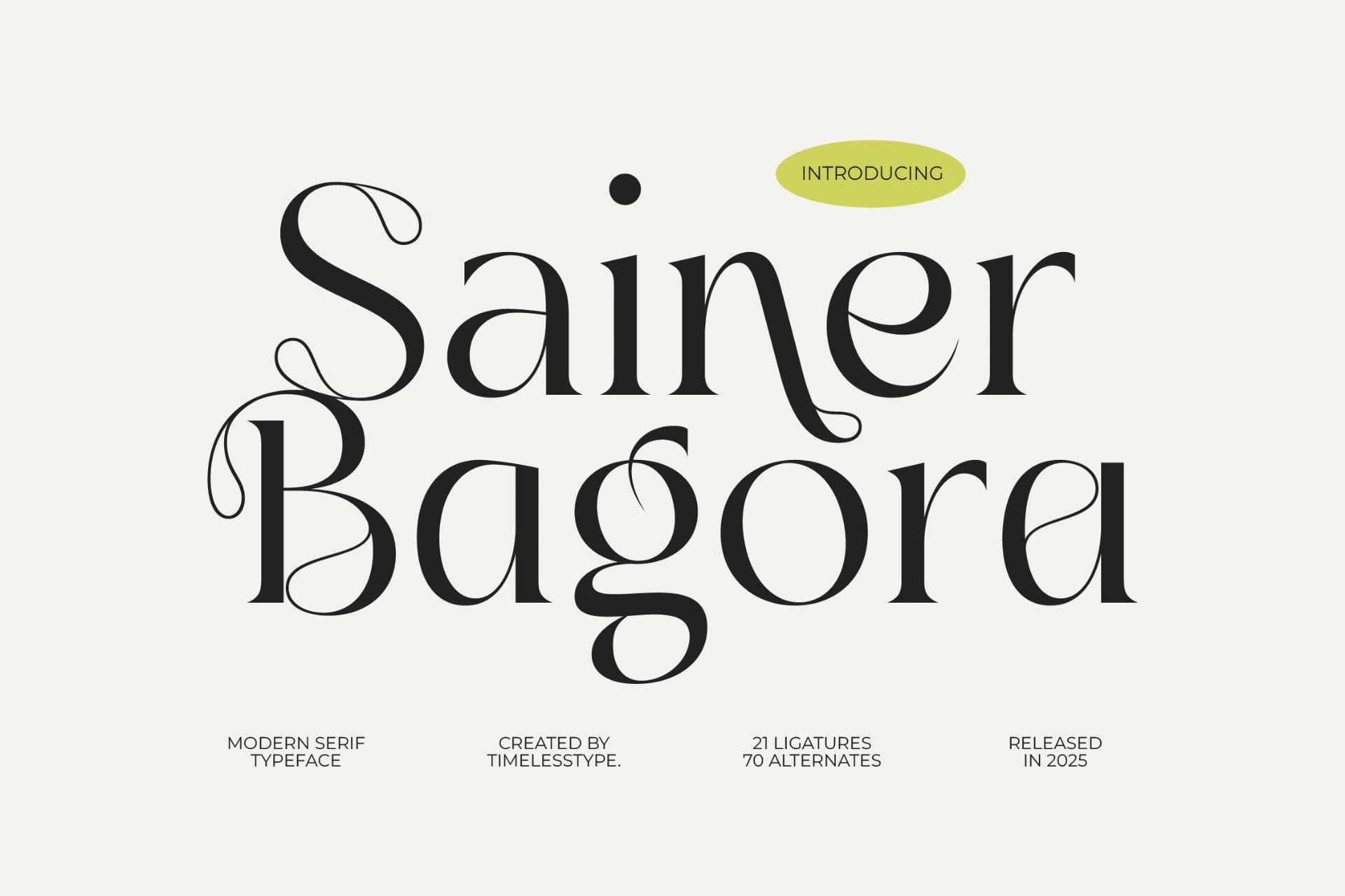 Preview 1 for Sainer Bagora - Modern Serif Typeface