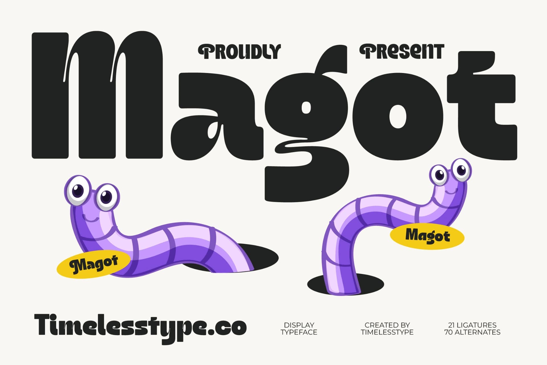 Preview 1 for Magot - Groovy Display Typeface