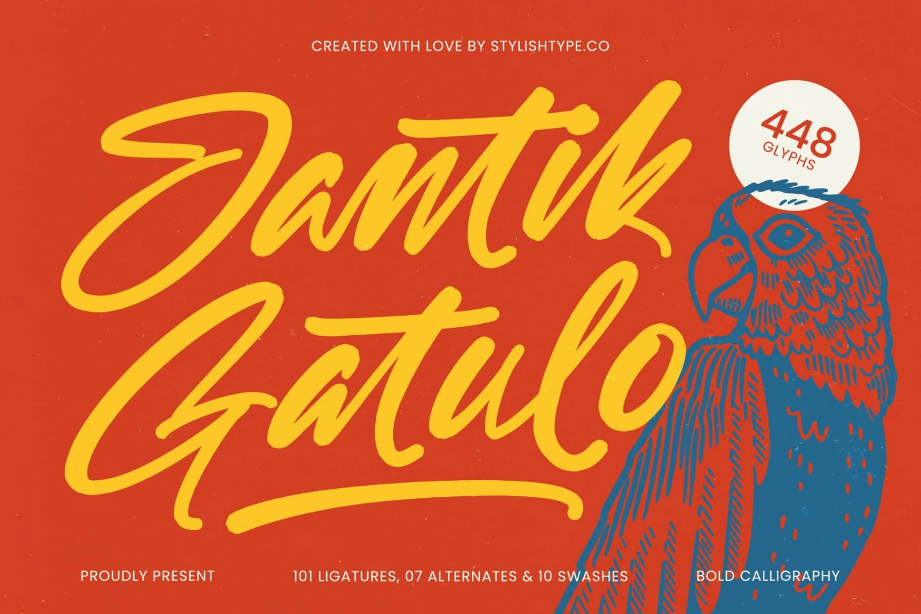 Preview 1 for Jantik Gatulo - Bold Calligraphy Font