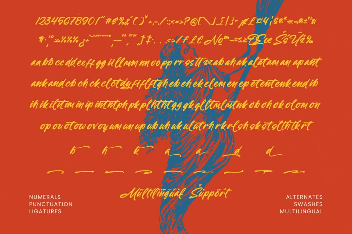 Jantik Gatulo - Bold Calligraphy Font font preview 19