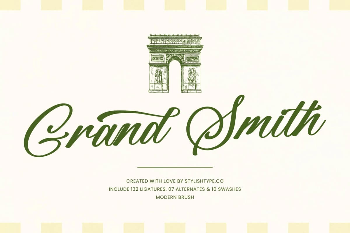Grand Smith - Modern Brush Font font preview