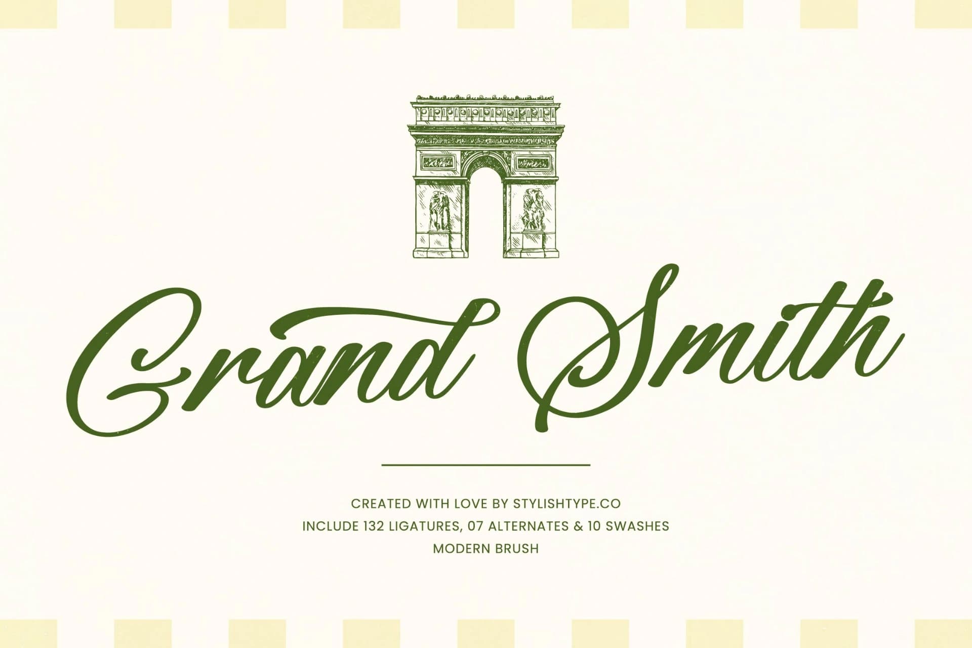 Preview of Grand Smith - Modern Brush Font font