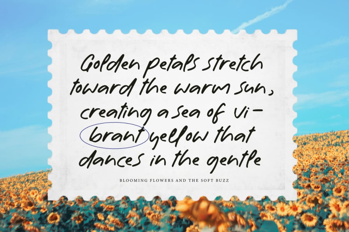 Meadow Yesterdream - Sticky Notes Font Type font preview 4