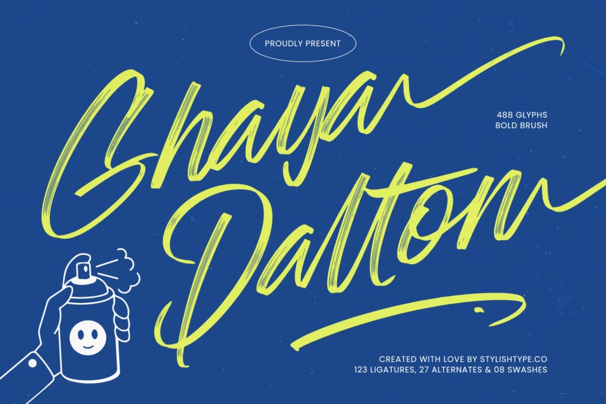Preview 1 for Ghaya Dalton - Bold Brush Font