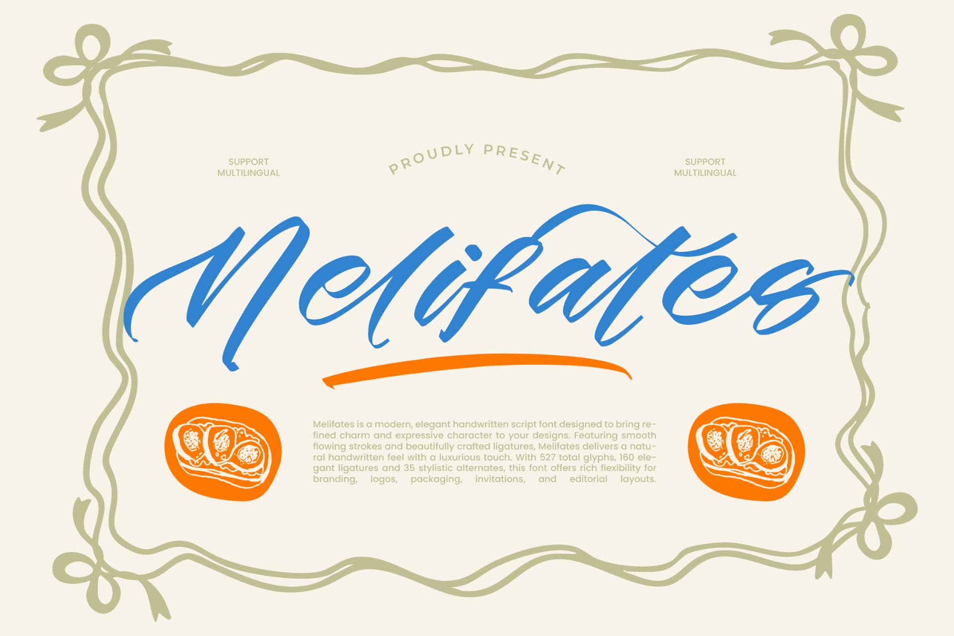 Preview of Melifates - Modern Elegant Handwritten Script font