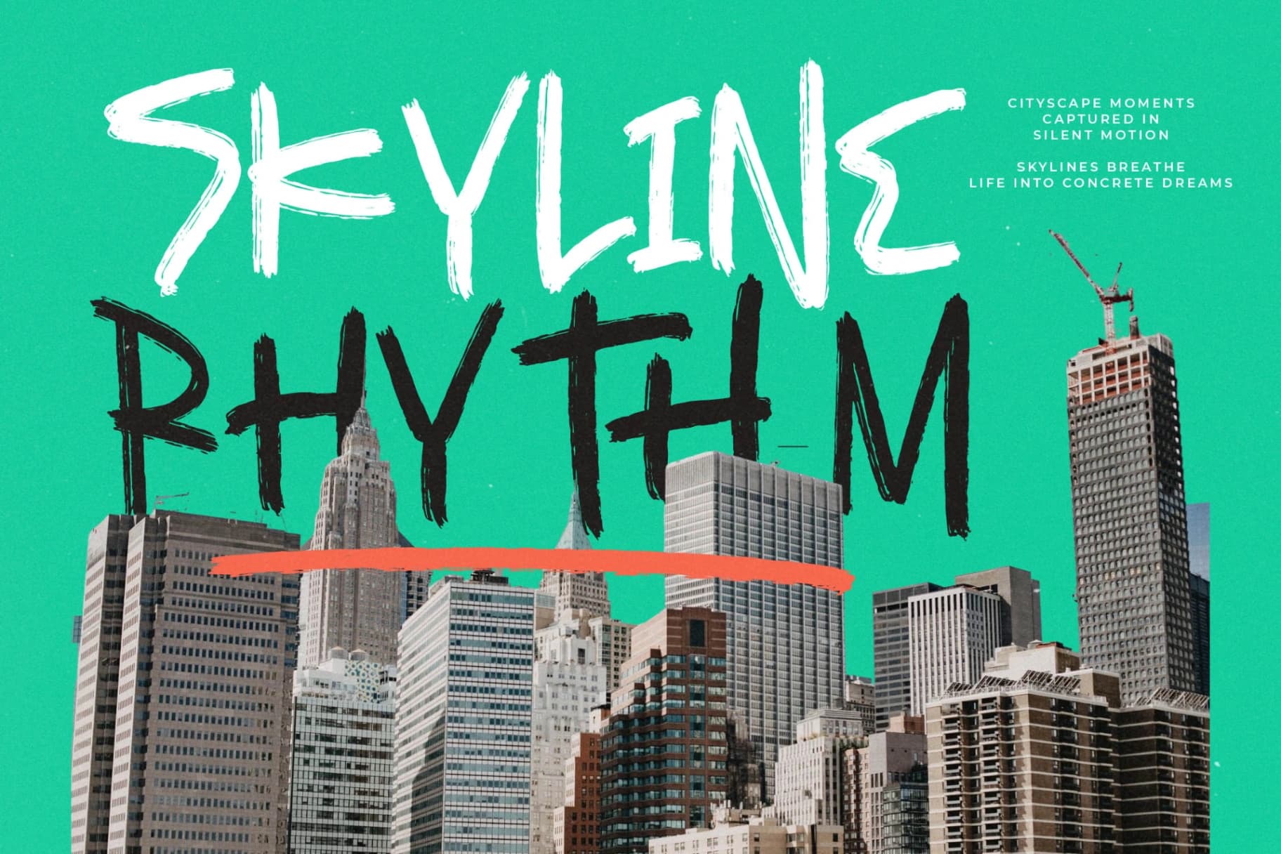 Preview 7 for Asphalt Grunge - Modern Handbrush Font
