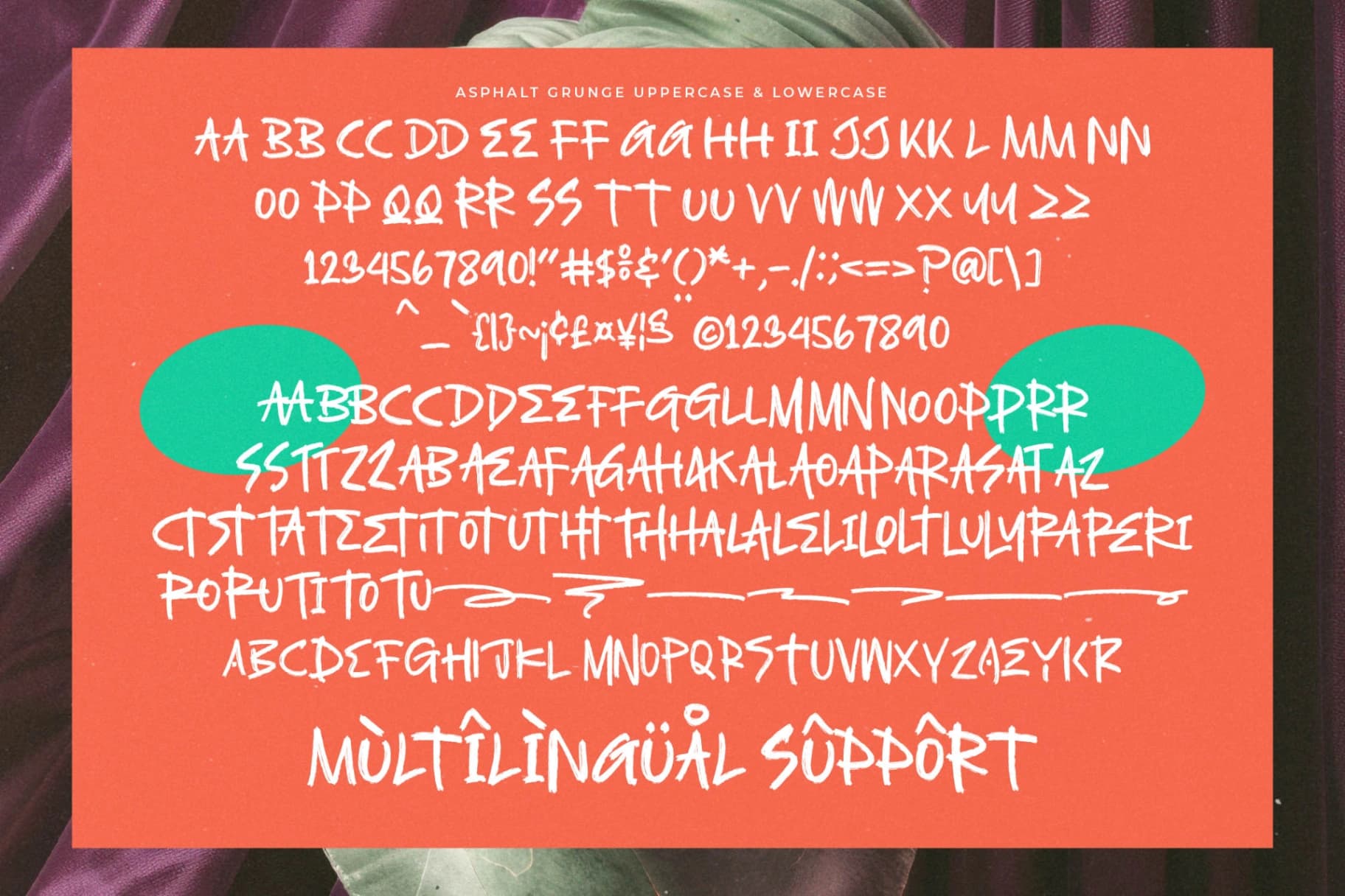 Preview 19 for Asphalt Grunge - Modern Handbrush Font