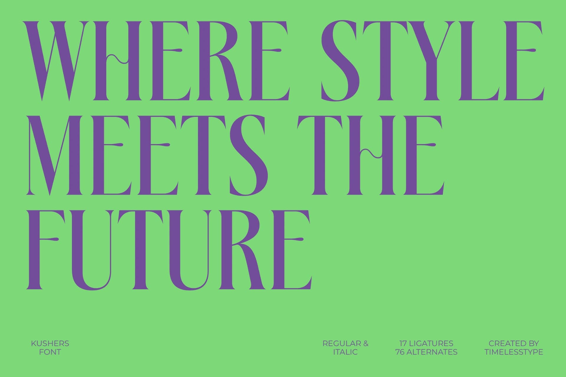 Preview 8 for Kushers - Serif Display Typeface