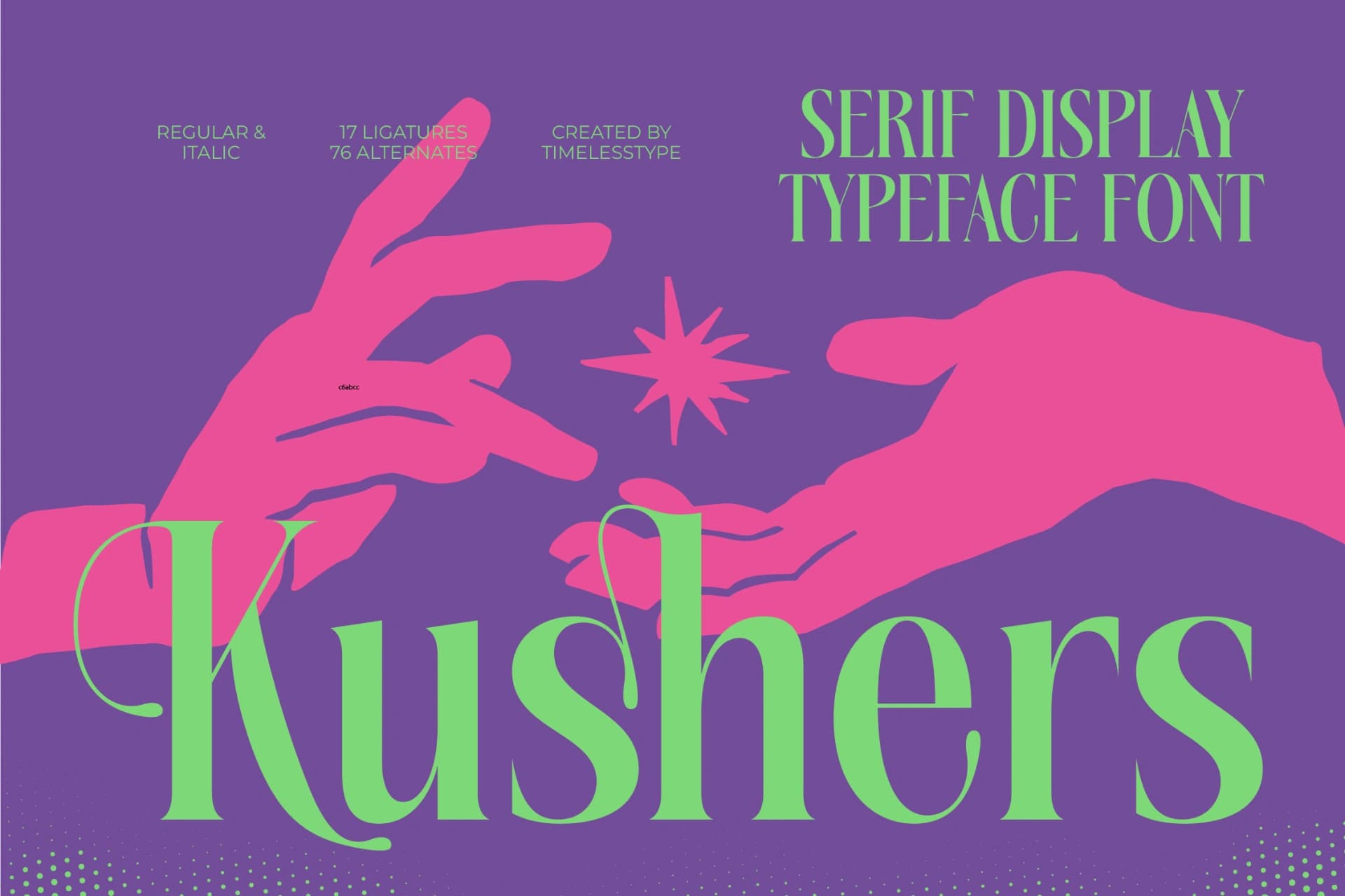 Preview of Kushers - Serif Display Typeface font