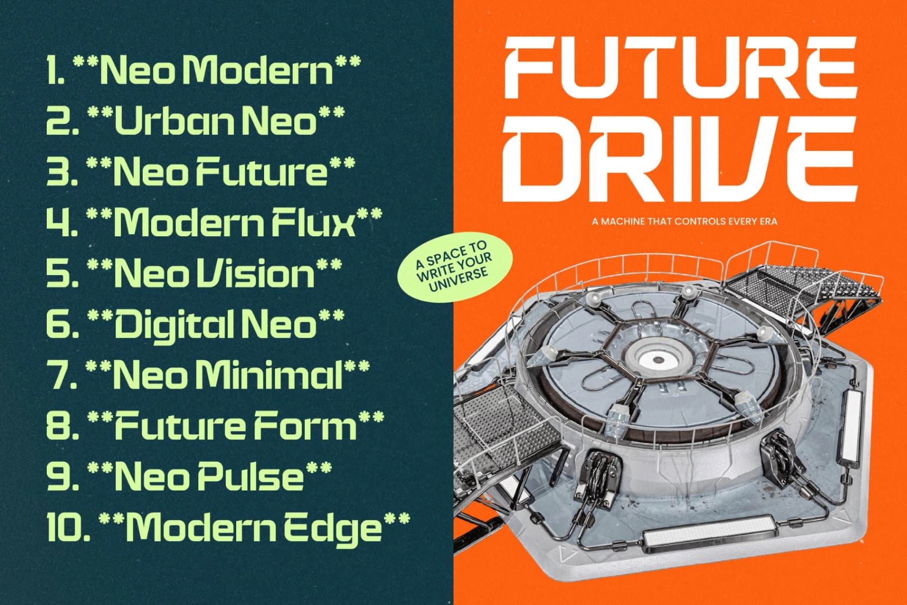Preview 5 for Digital Galaxy - Futuristic Display Sans