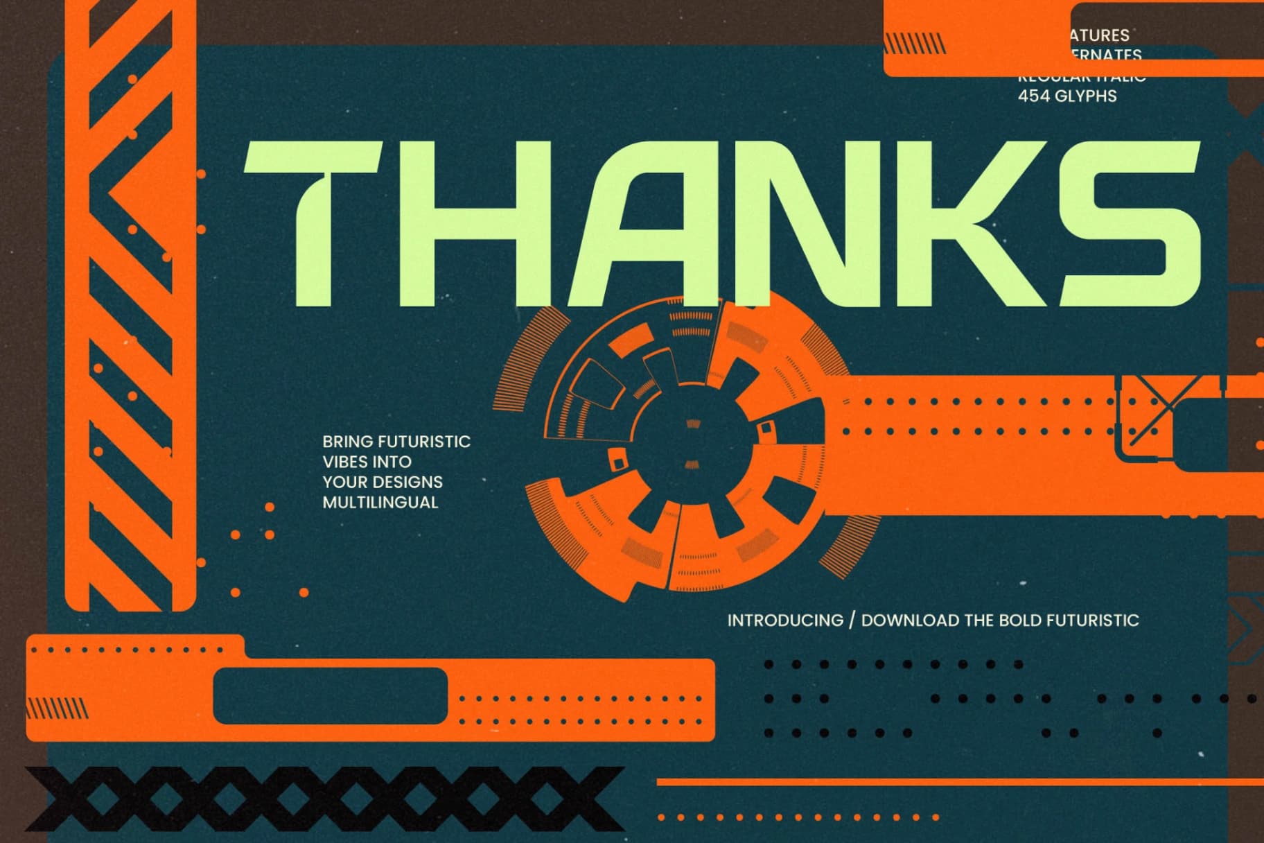 Preview 20 for Digital Galaxy - Futuristic Display Sans