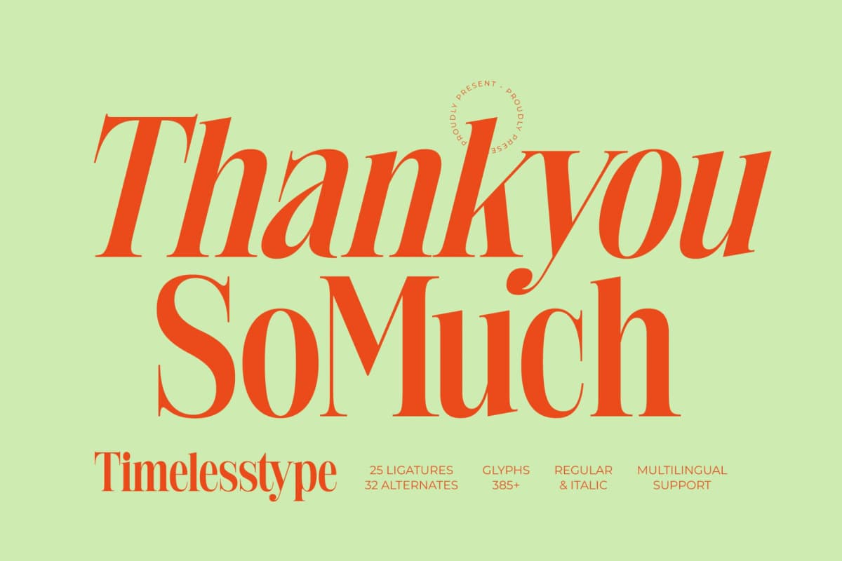 Delivery Feedback - Modern Serif Font font preview 20