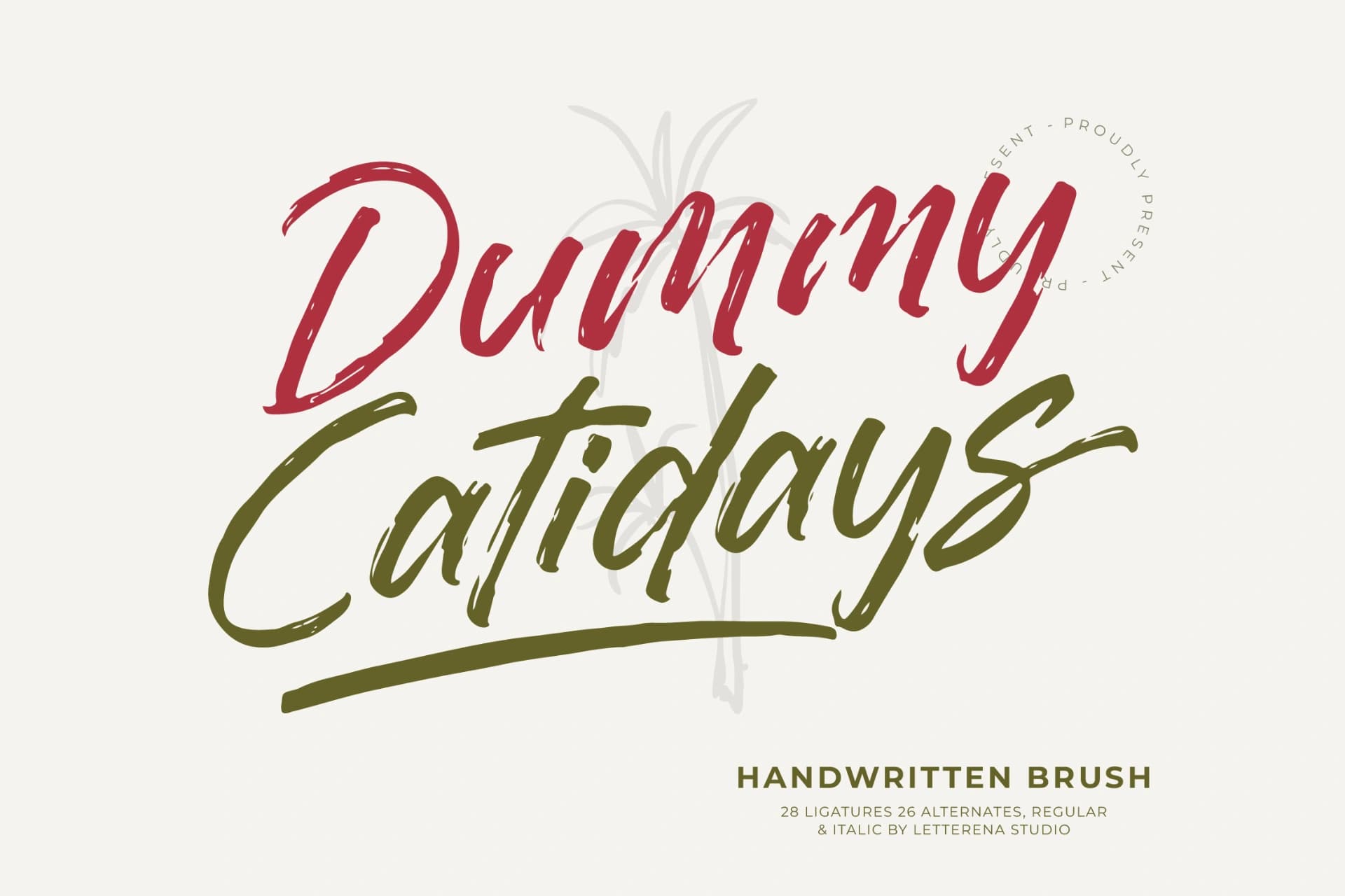 Preview 1 for Dummy Catidays - Handwritten Brush Font