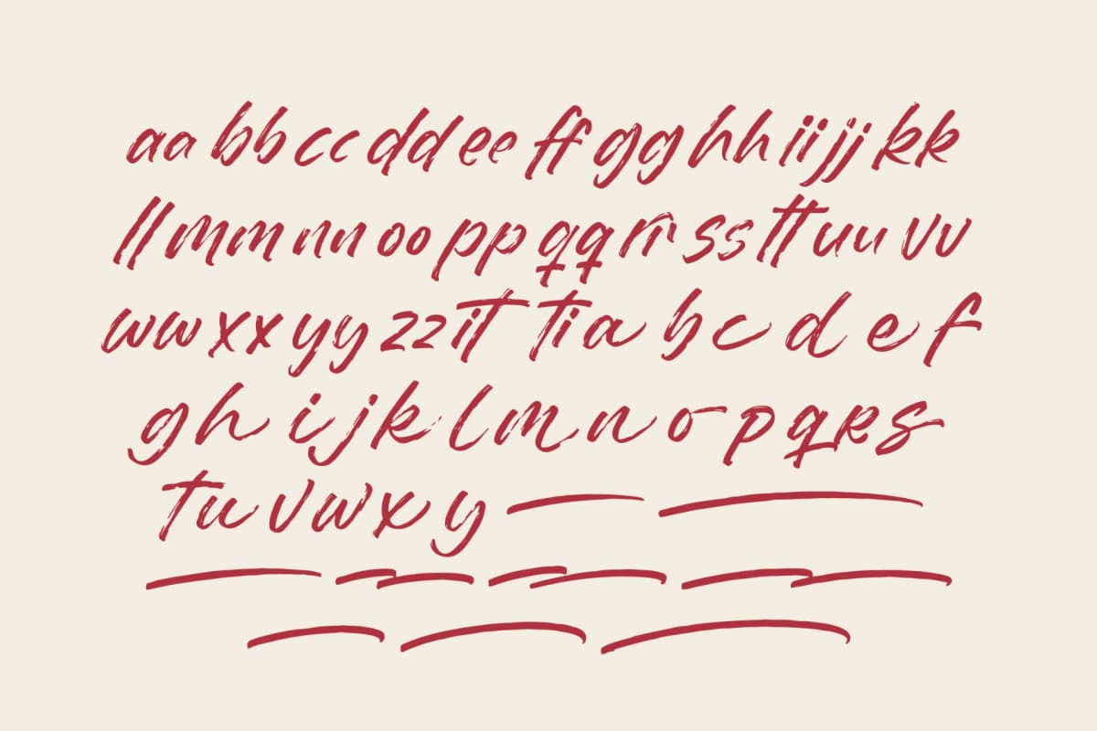 Dummy Catidays - Handwritten Brush Font font preview 17