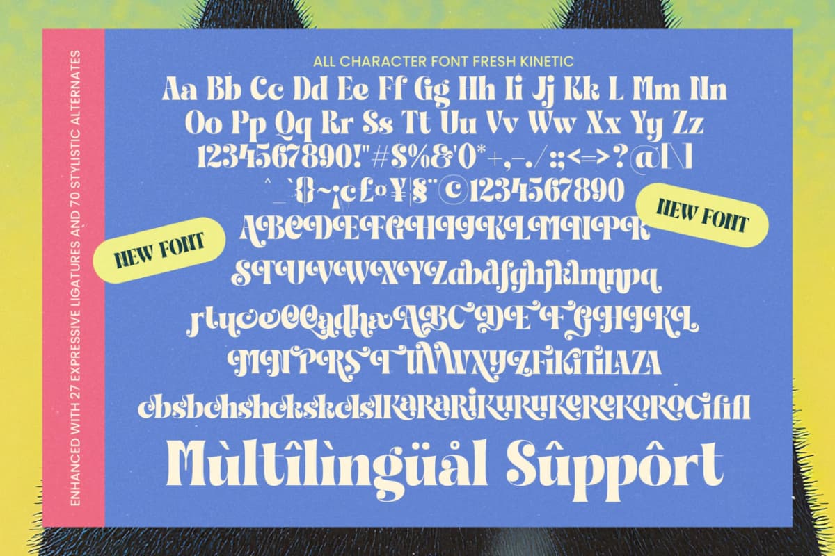 Fresh Kinetic - Modern Display Font font preview 15