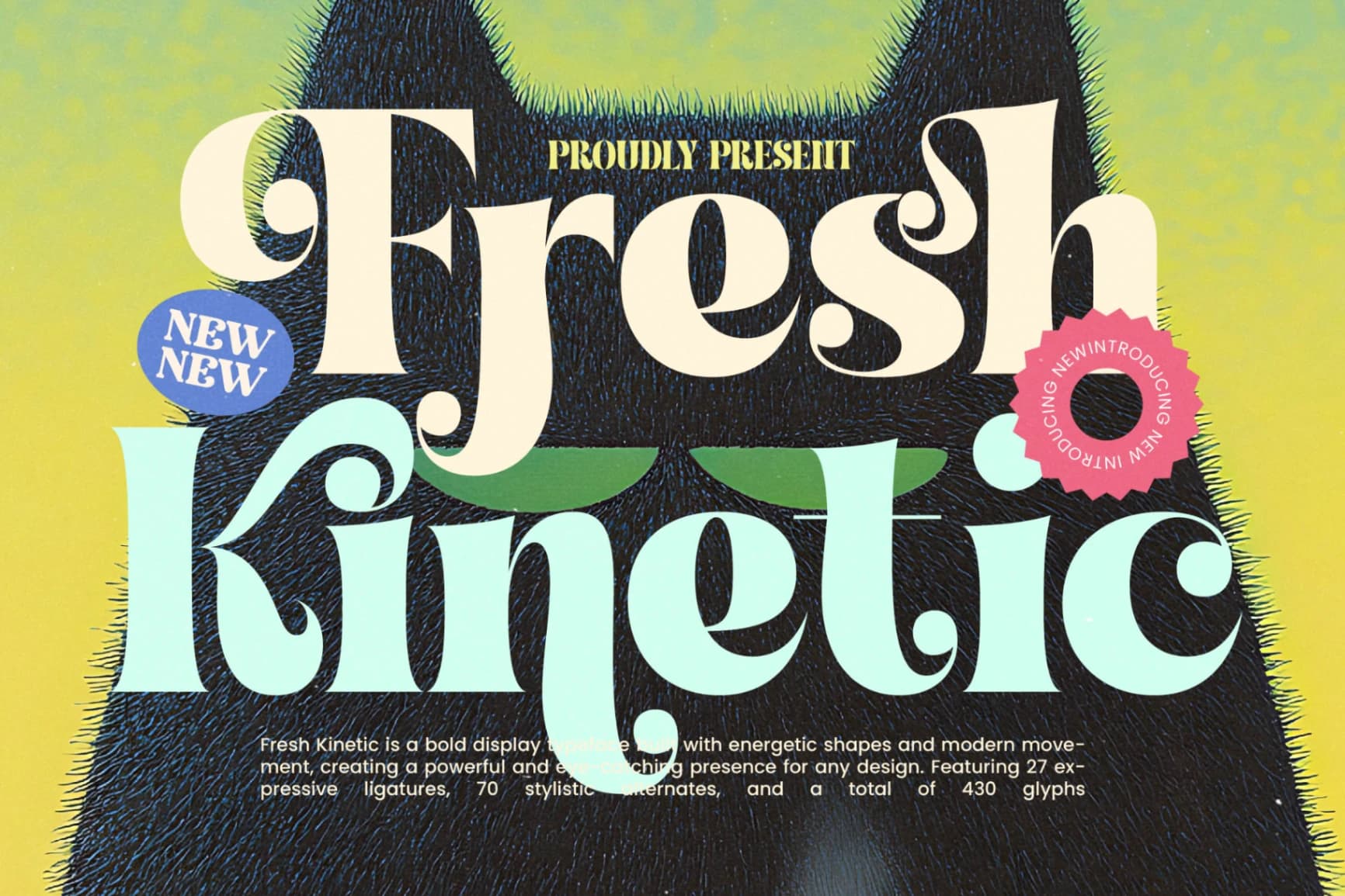 Preview of Fresh Kinetic - Modern Display Font font