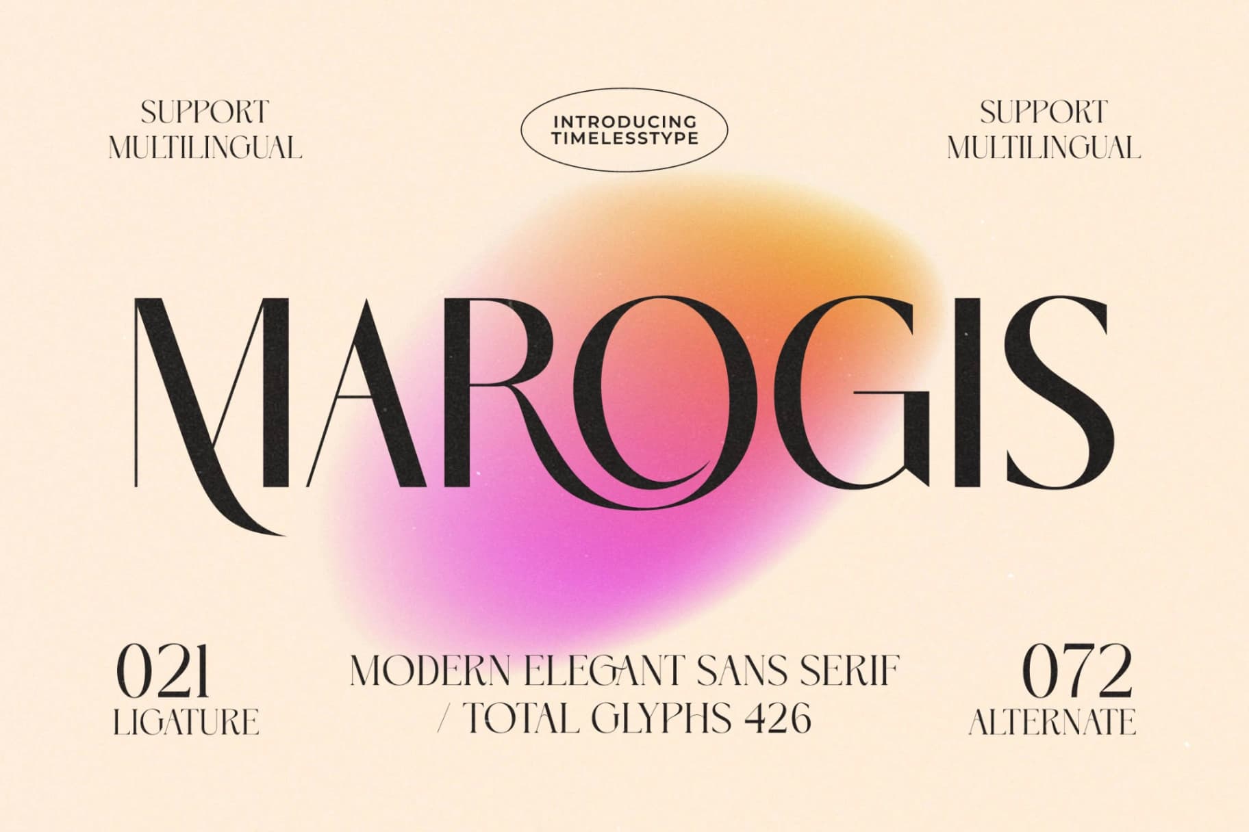 Preview of Marogis - Modern Elegant Sans Serif Font font