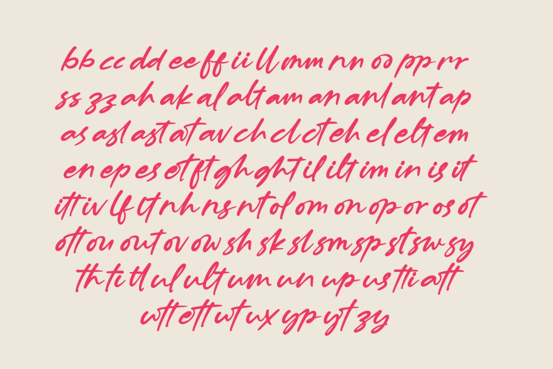 Preview 17 for Muslyne Lettavella – Aesthetic Handwritten Font