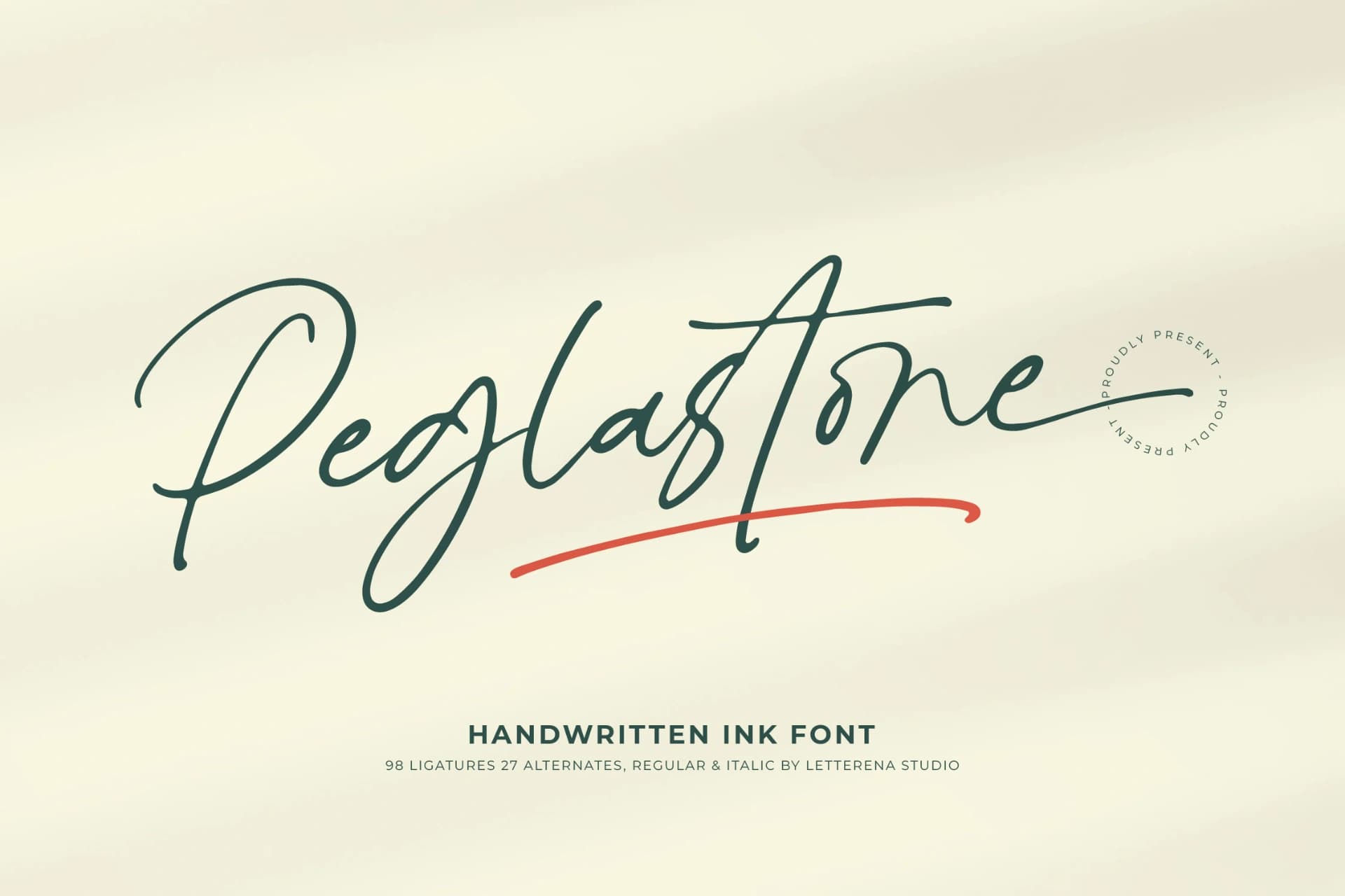 Preview of Peglastone - Handwritten Ink Font font