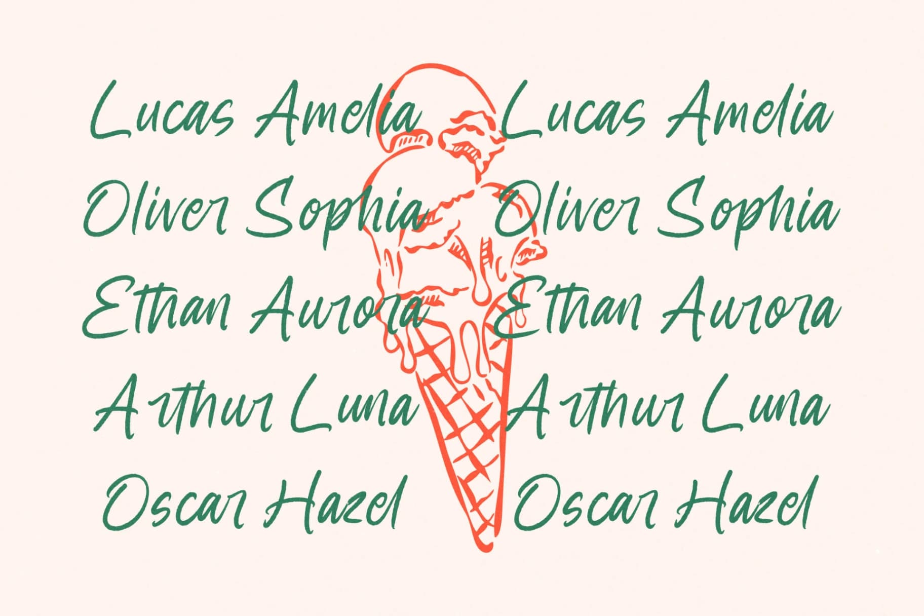 Preview 3 for Pink Fields - Modern Handbrush Font