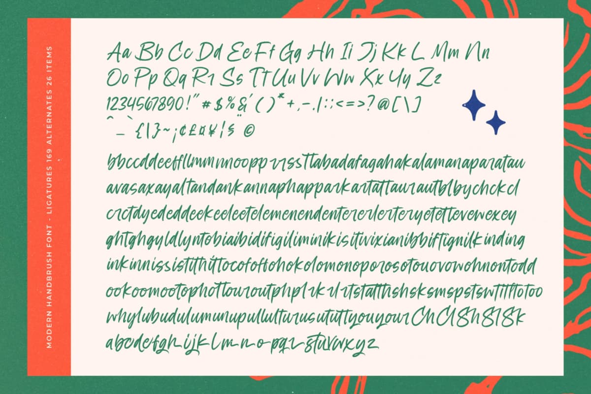 Pink Fields - Modern Handbrush Font font preview 19