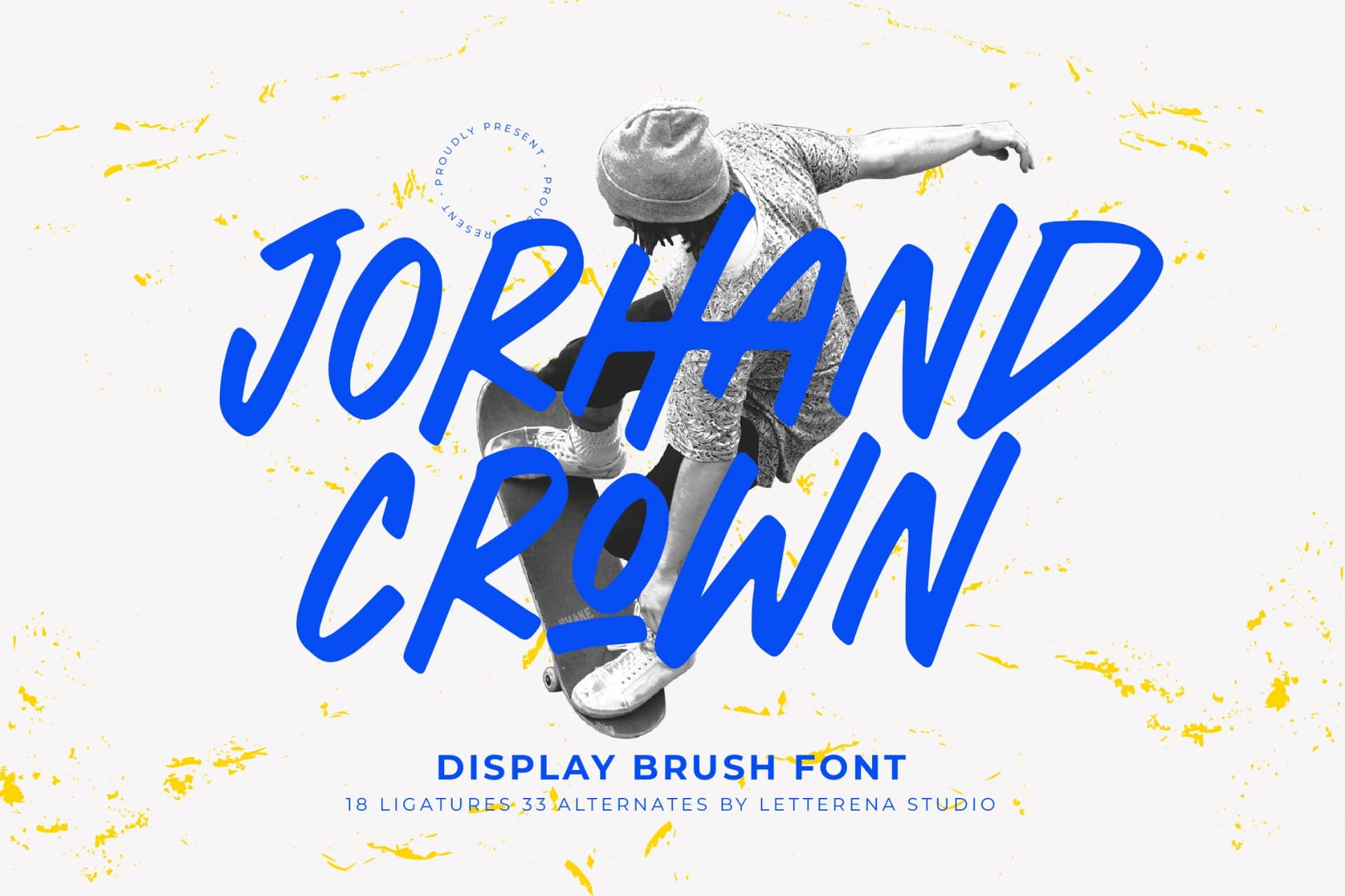 Preview of Jorhand Crown – Display Brush Font font