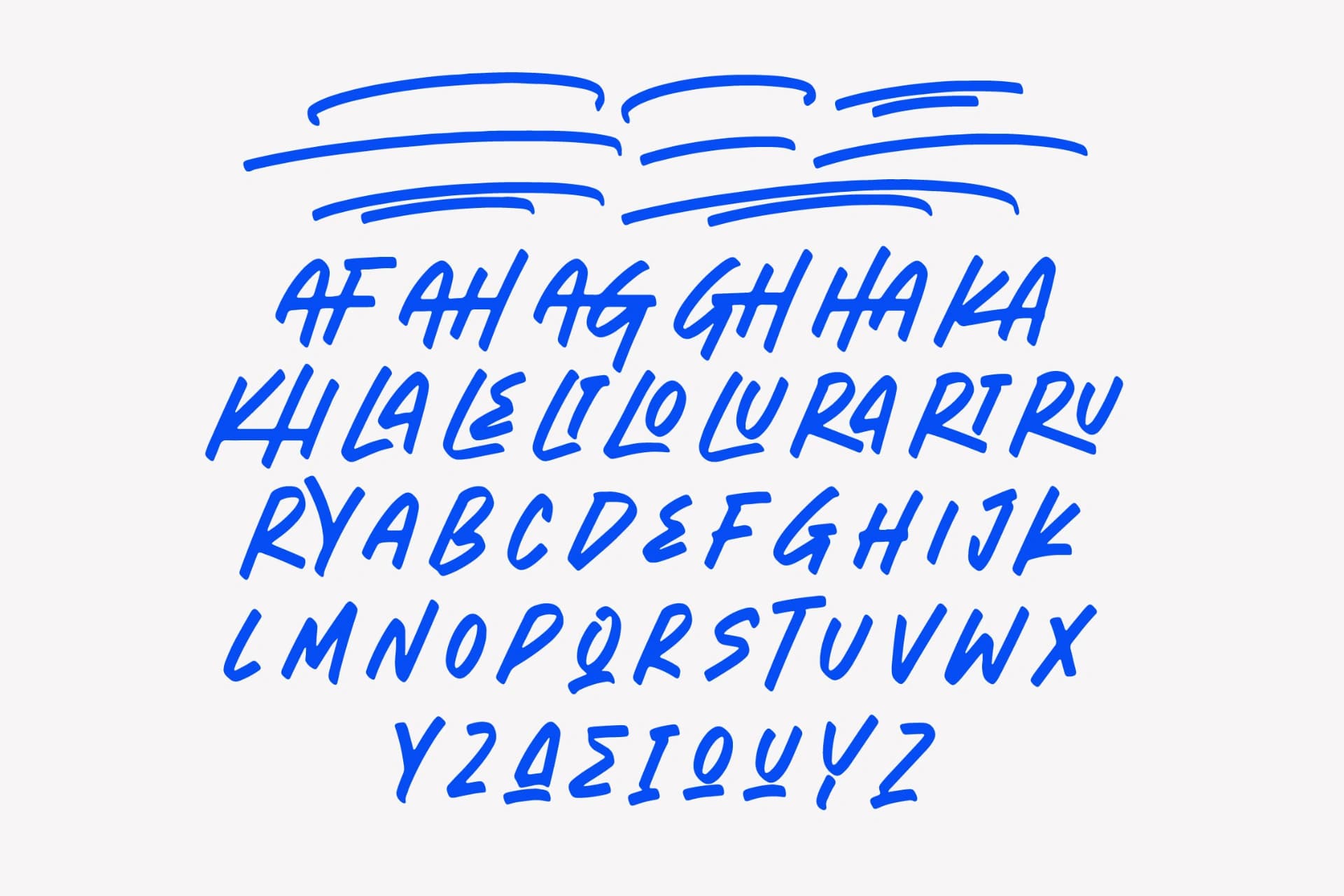Preview 16 for Jorhand Crown – Display Brush Font