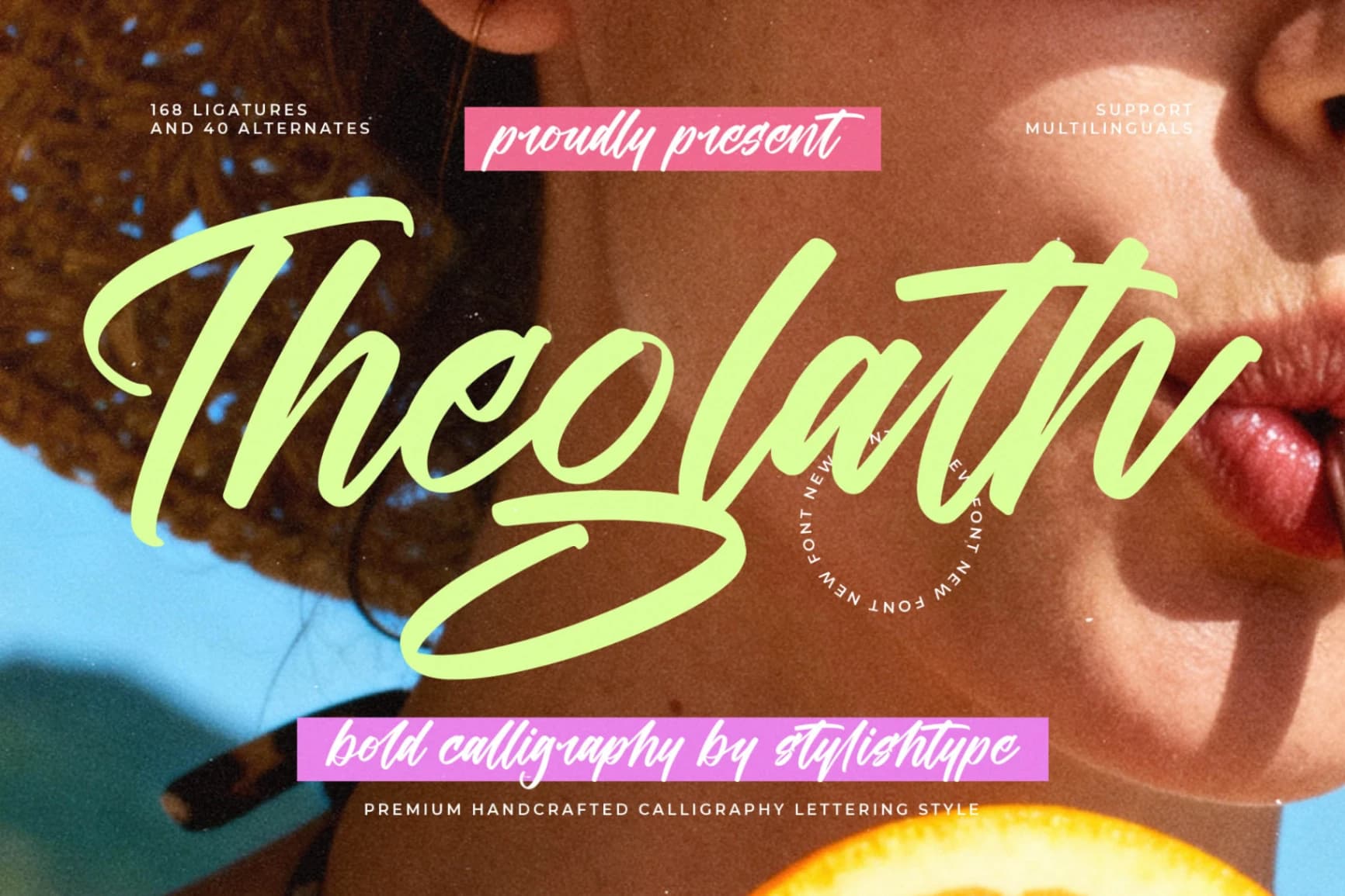 Preview of Theglath - Bold Calligraphy Font font
