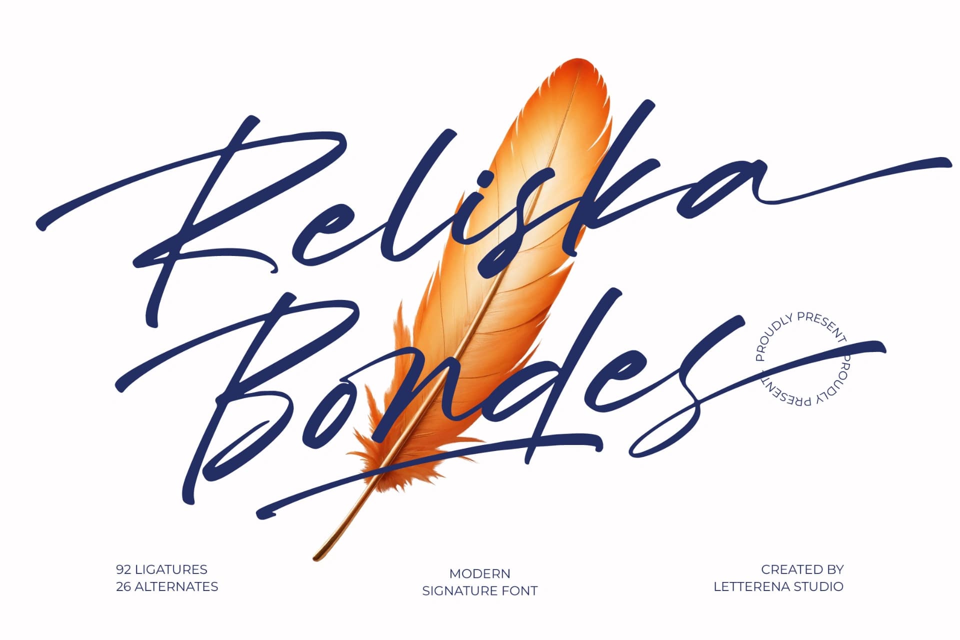 Preview of Reliska Bondes - Modern Signature Font font