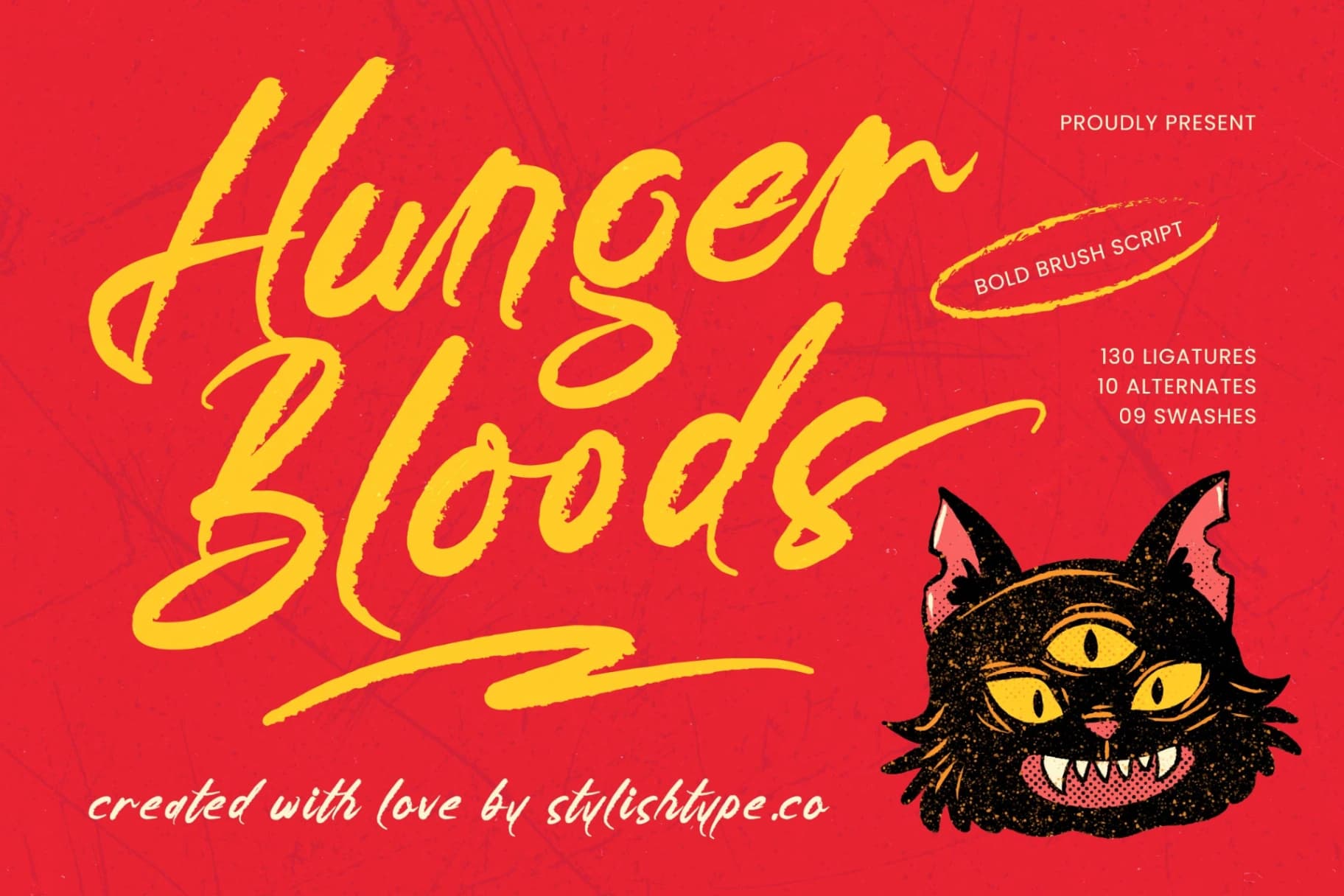 Preview of Hunger Bloods - Bold Brush Script font