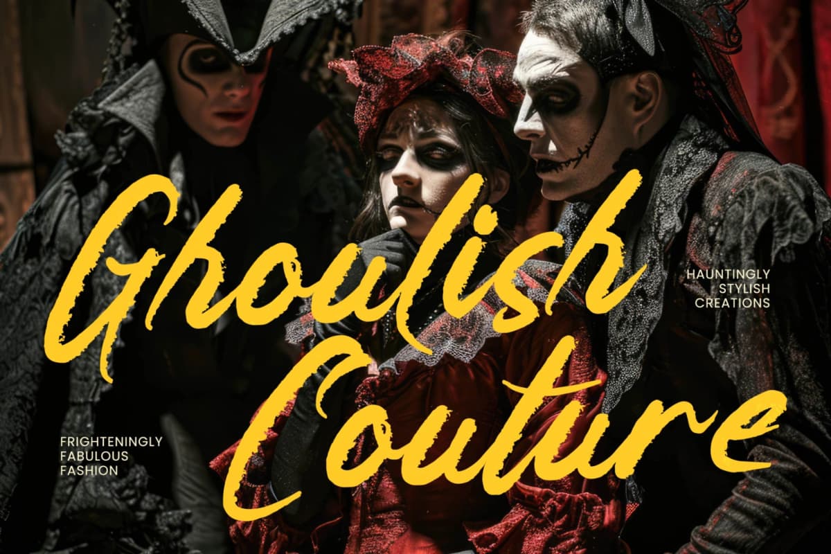 Hunger Bloods - Bold Brush Script font preview 8