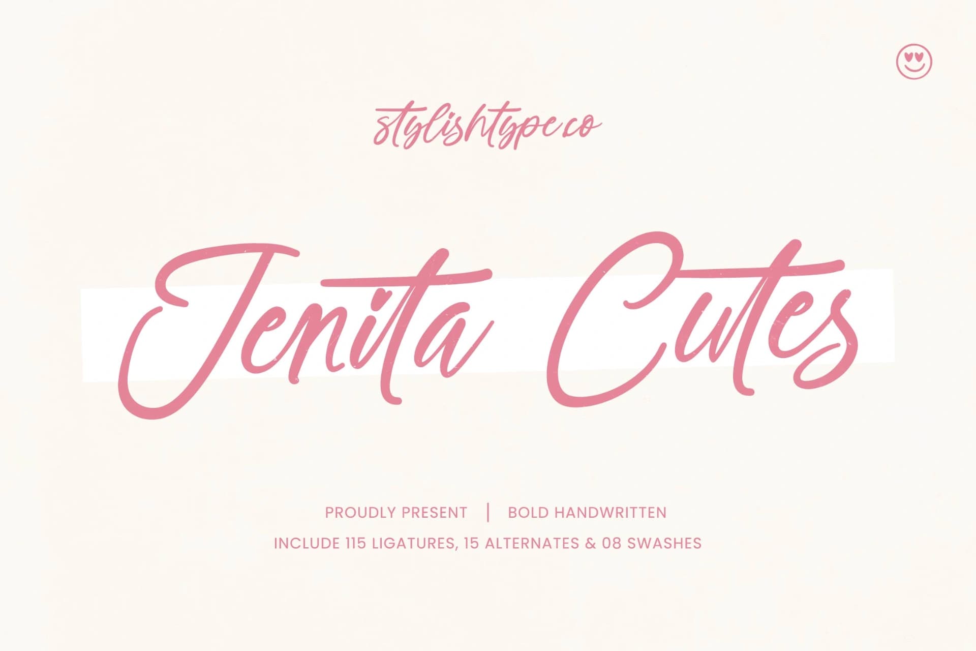 Preview of Jenita Cutes - Bold Handwritten Font font