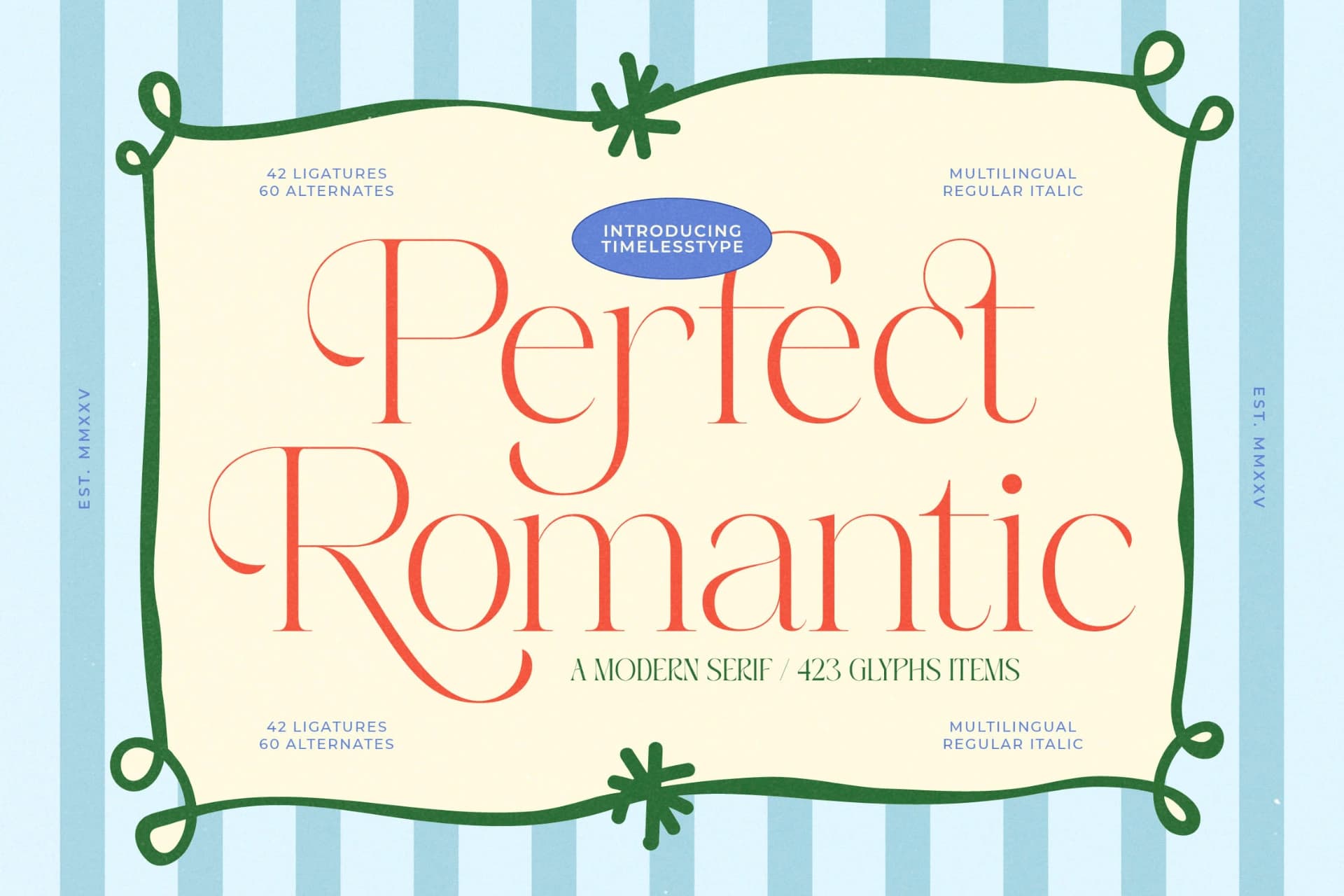 Preview of Perfect Romantic - Modern Serif font