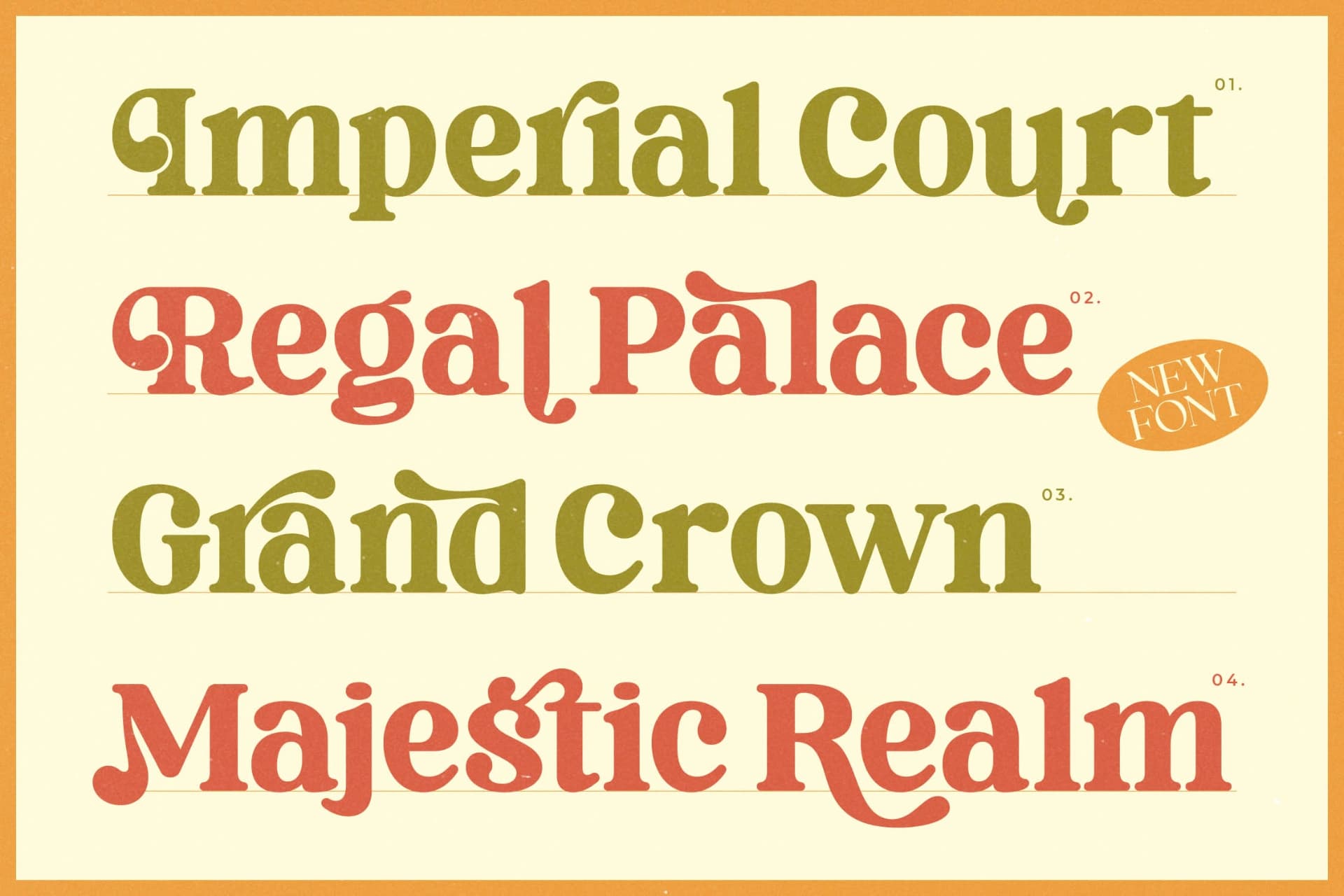 Preview 12 for Kingly Queen - Classic Decorative Serif