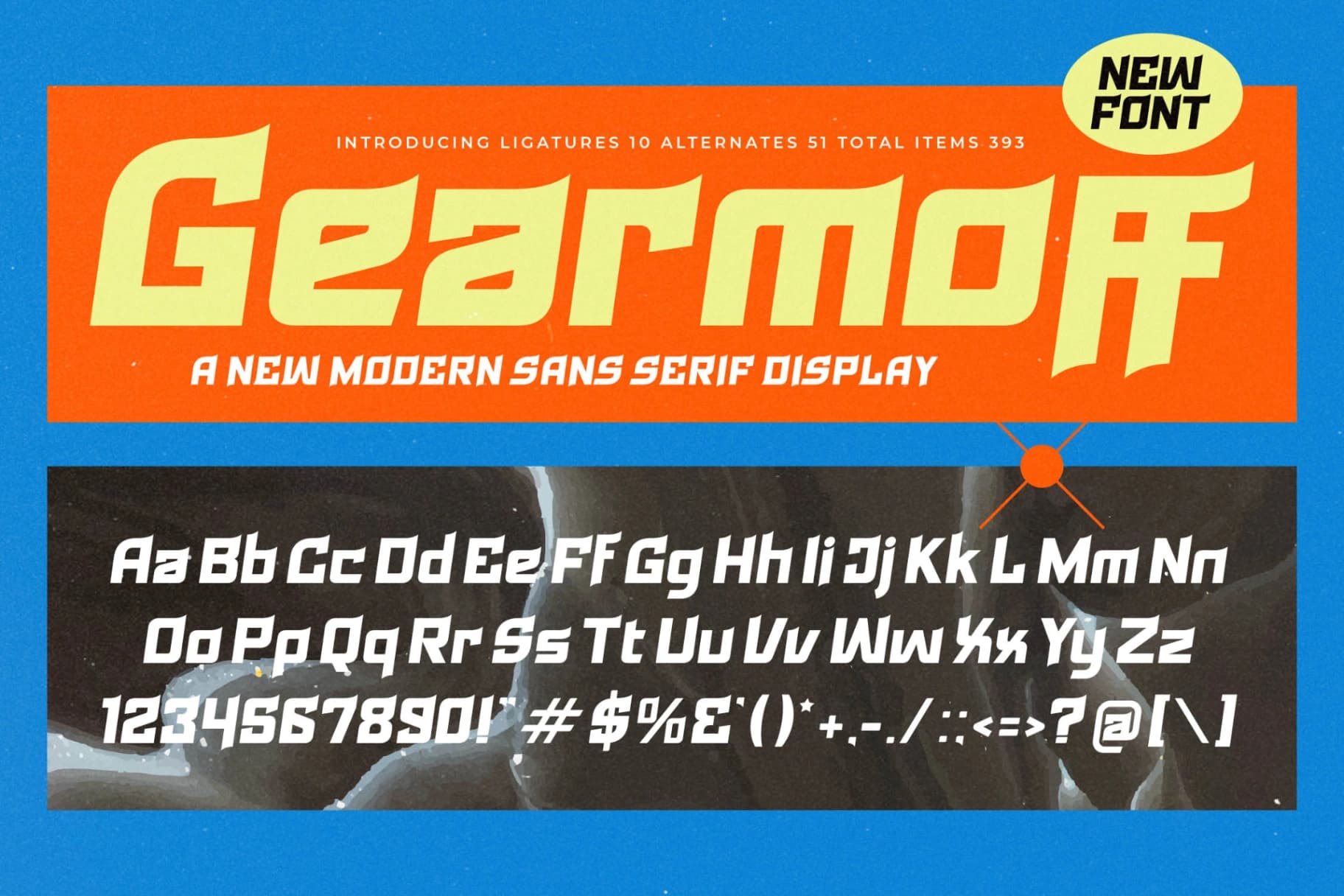 Preview of Gearmoff - Modern Sans Serif Display font