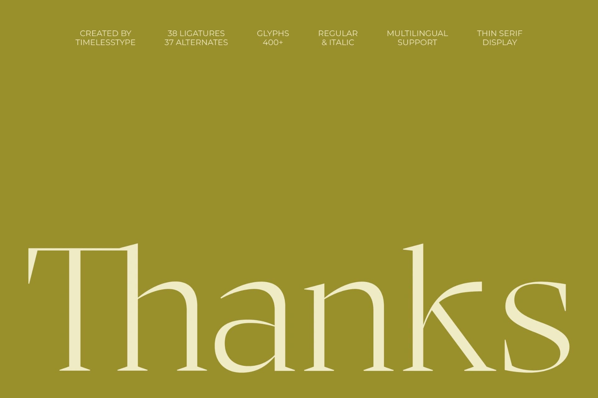 Preview 20 for Bigest Karath - Thin Serif Display