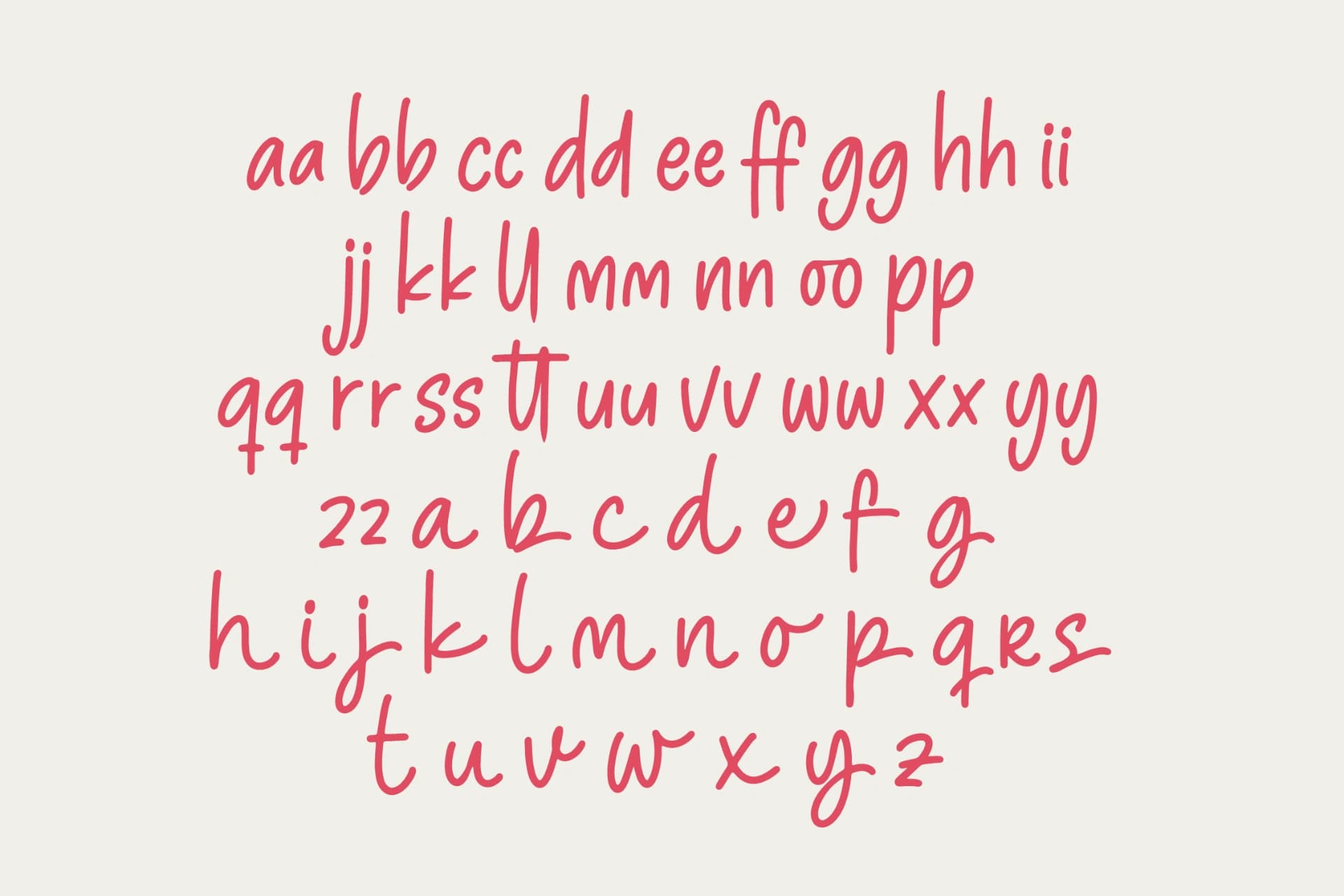 Preview 17 for Pinky Doodle – Natural Handwritten Font