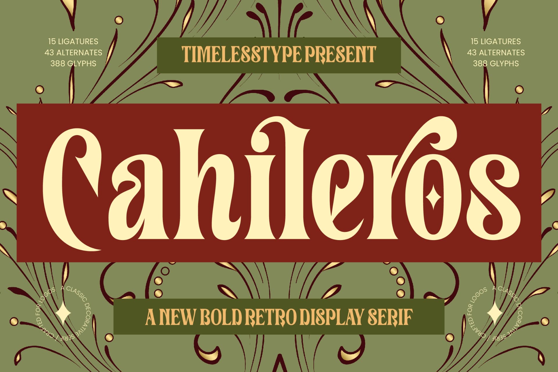 Preview of Cahileros - Bold Retro Display Serif font